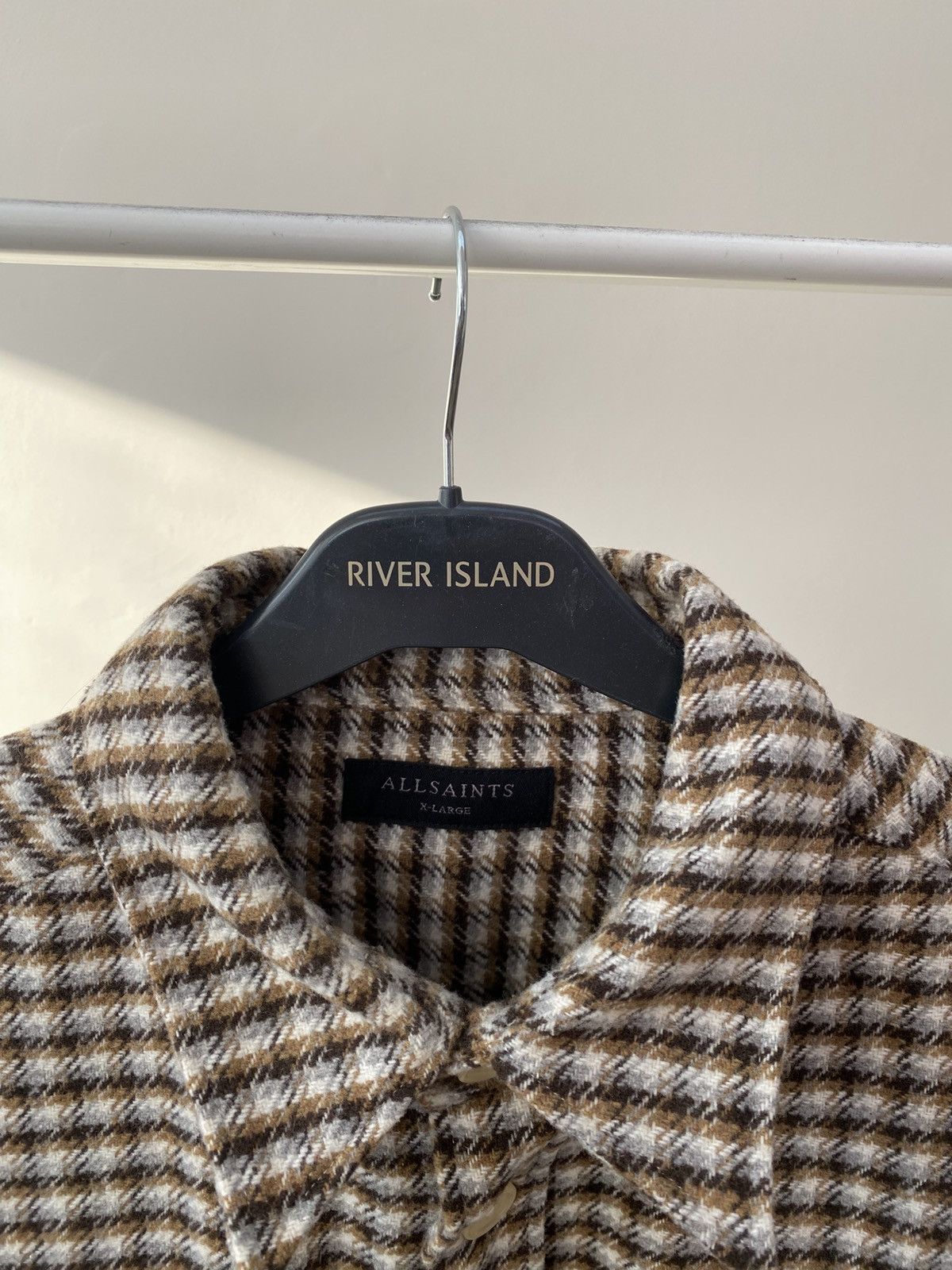 Allsaints Vintage AllSaints Plaid Wool Overshirt Jacket Shacket Size US XL / EU 56 / 4 - 4 Thumbnail