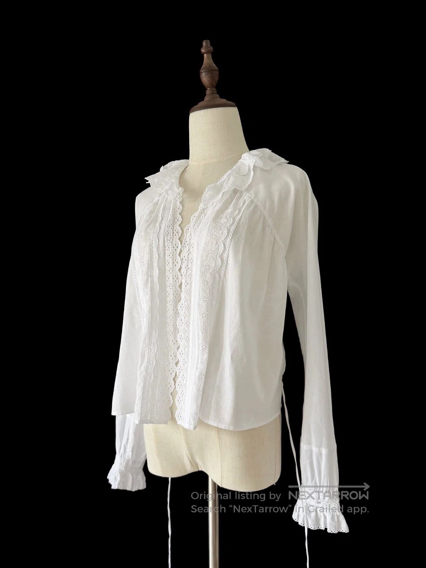 Comme des Garcons Comme des Garçons Lace Tie Top. Size M / US 6-8 / IT 42-44 - 4 Thumbnail