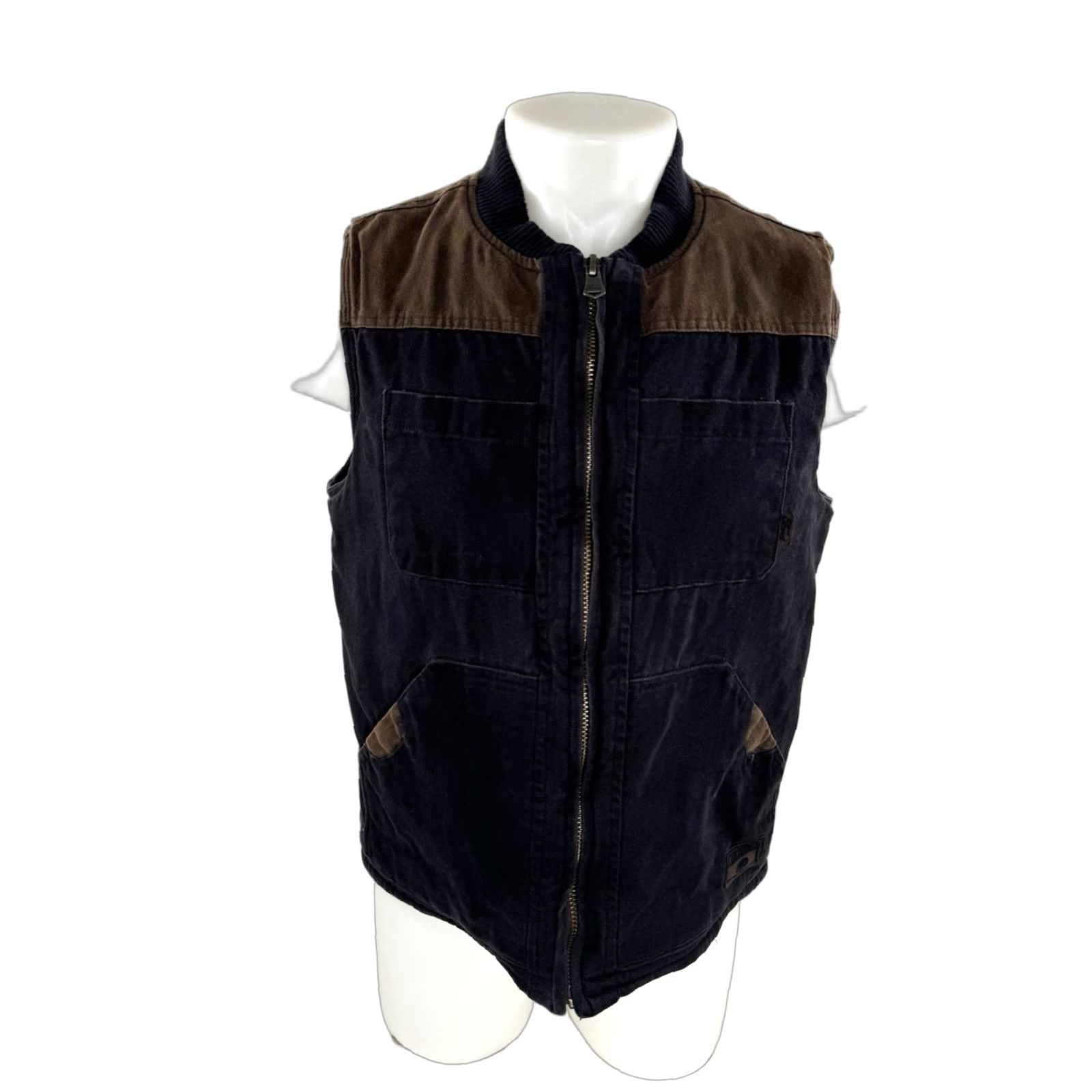 Ford FORD F-150 Canvas Vest Mens M Zip Heavy Duty Gray Cotton Canvas Pocket Ford F-150 Vest M Mens Zip Size US M / EU 48-50 / 2 - 1 Thumbnail