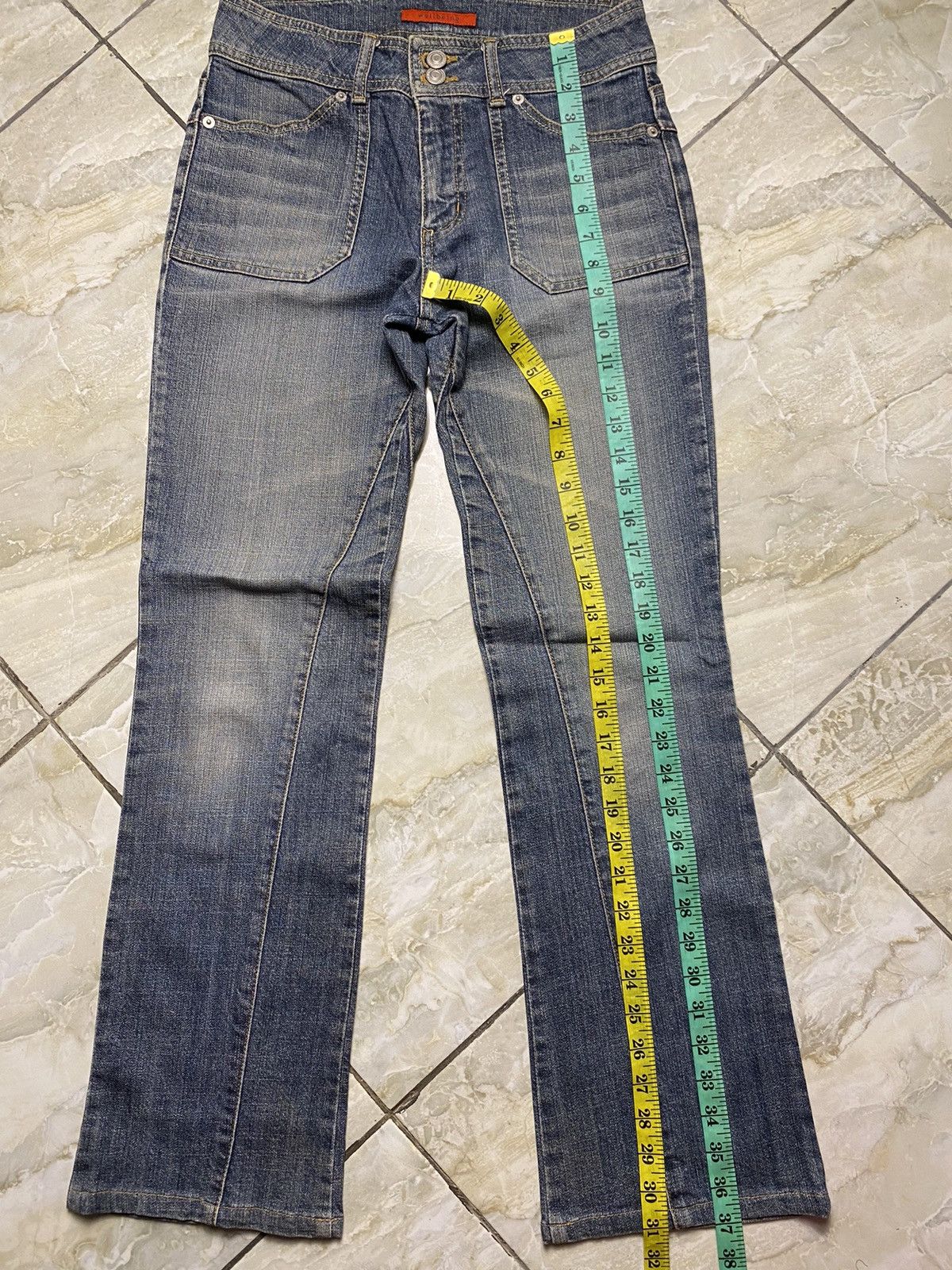 Japanese Brand Wellbeing Vintage Japanese Flare Jeans Size 28" / US 6 / IT 42 - 6 Thumbnail