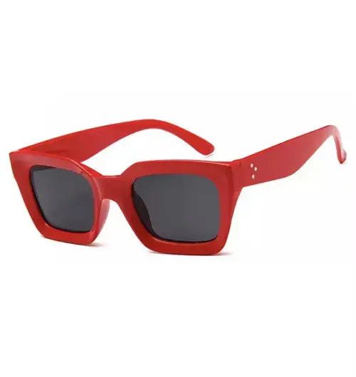 Jewelry Red Square Sunglasses Retro Punk Archive Vibe Jewelry Art Size ONE SIZE - 2 Thumbnail