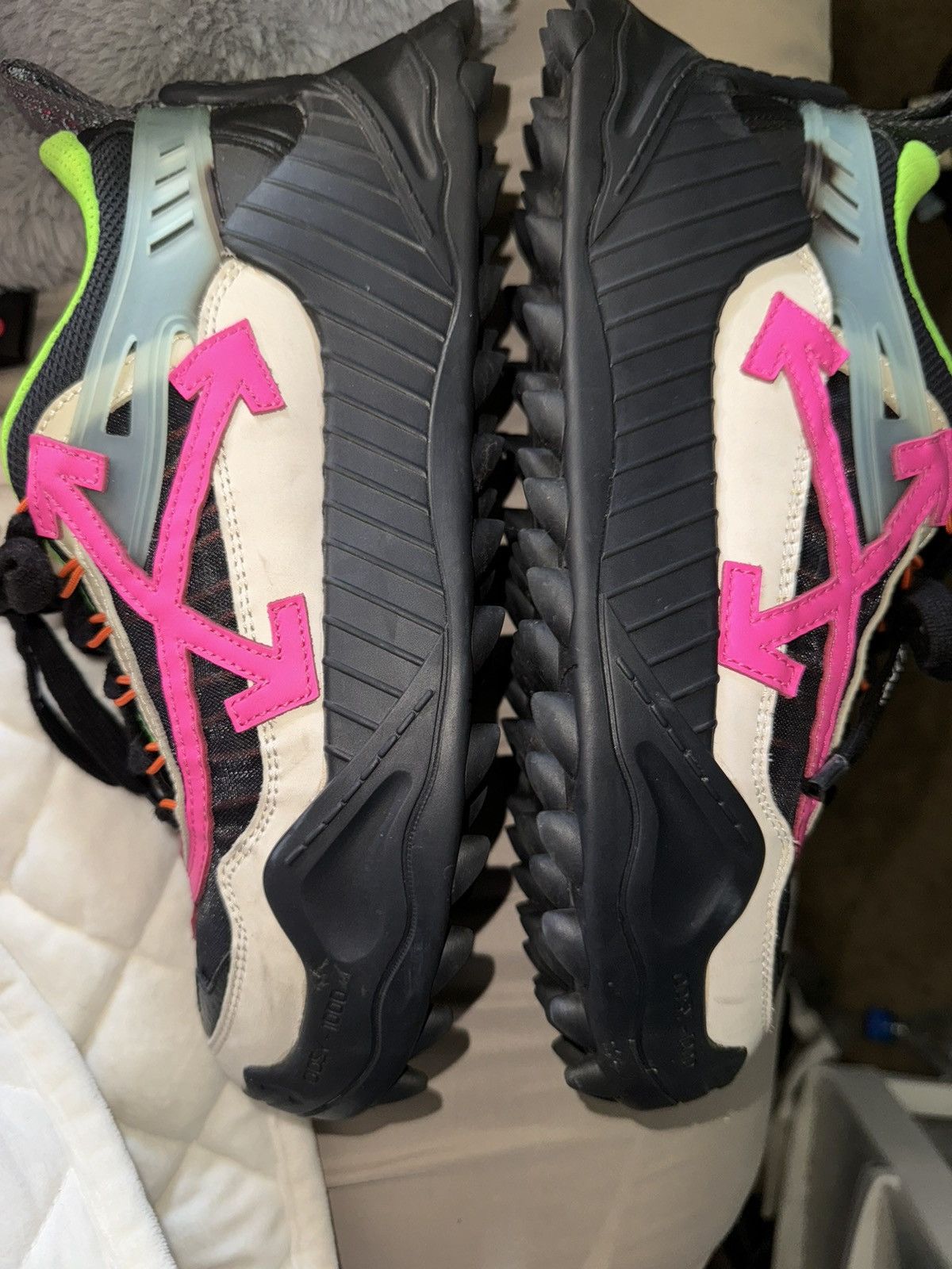 Off-White 🌸💗Off White Odsy-1000 Trainer “ BLACK PINK “💗🌸 Size US 7.5 / EU 40-41 - 7 Thumbnail