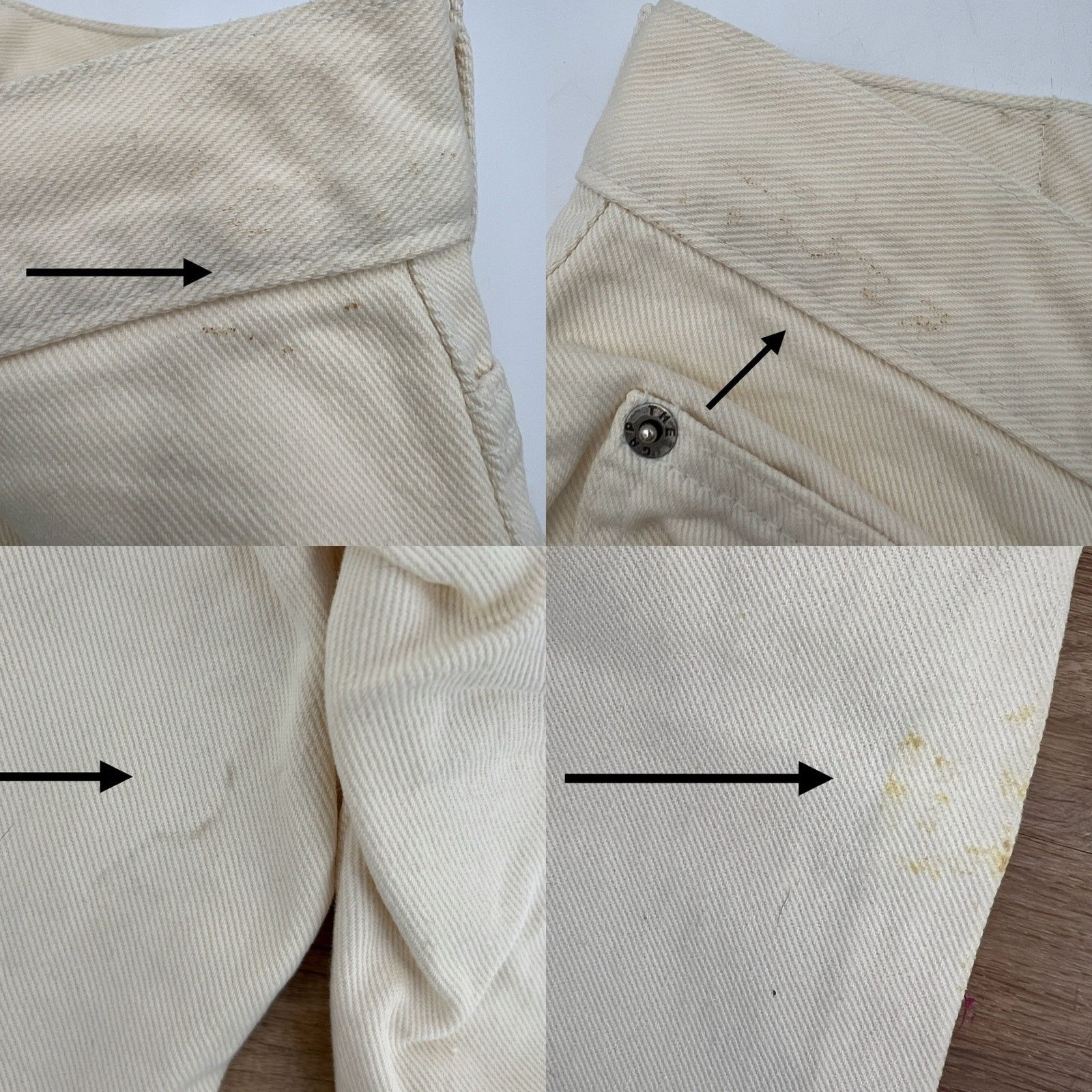 Gap × Vintage Vintage GAP Ivory Cotton Denim Jeans High Waisted Loose Fit Size 30" / US 8 / IT 44 - 5 Thumbnail