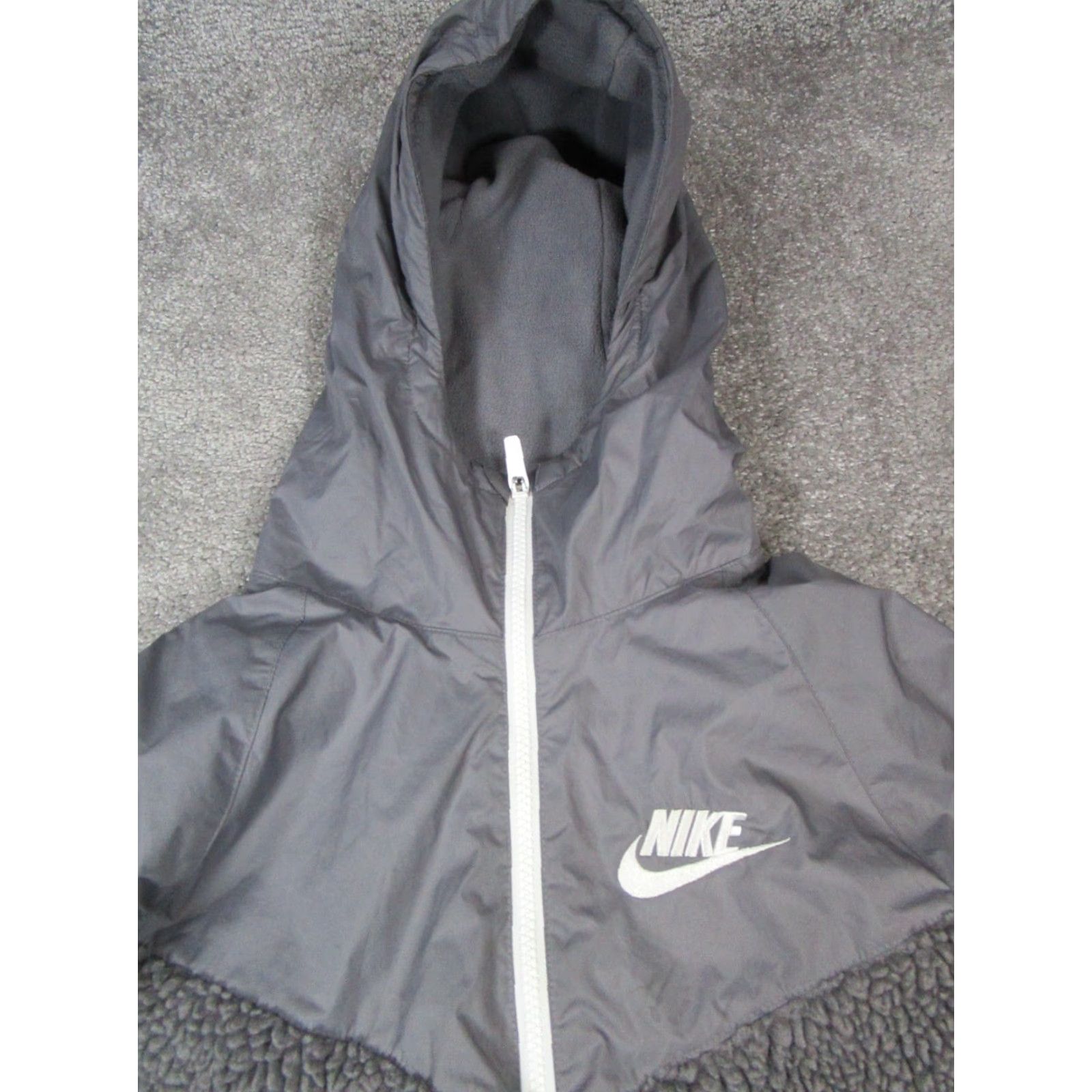 Nike Nike Jacket Medium Gray Full Zip Fleece Solid Womens Size M / US 6-8 / IT 42-44 - 2 Thumbnail