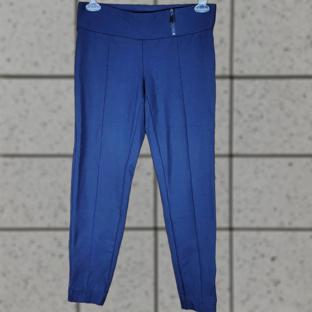 Alfani Alfani Womens Navy Blue Pull-On Ankle Pants With Zipper Detail Size 6 Size 28" / US 6 / IT 42 - 1 Thumbnail