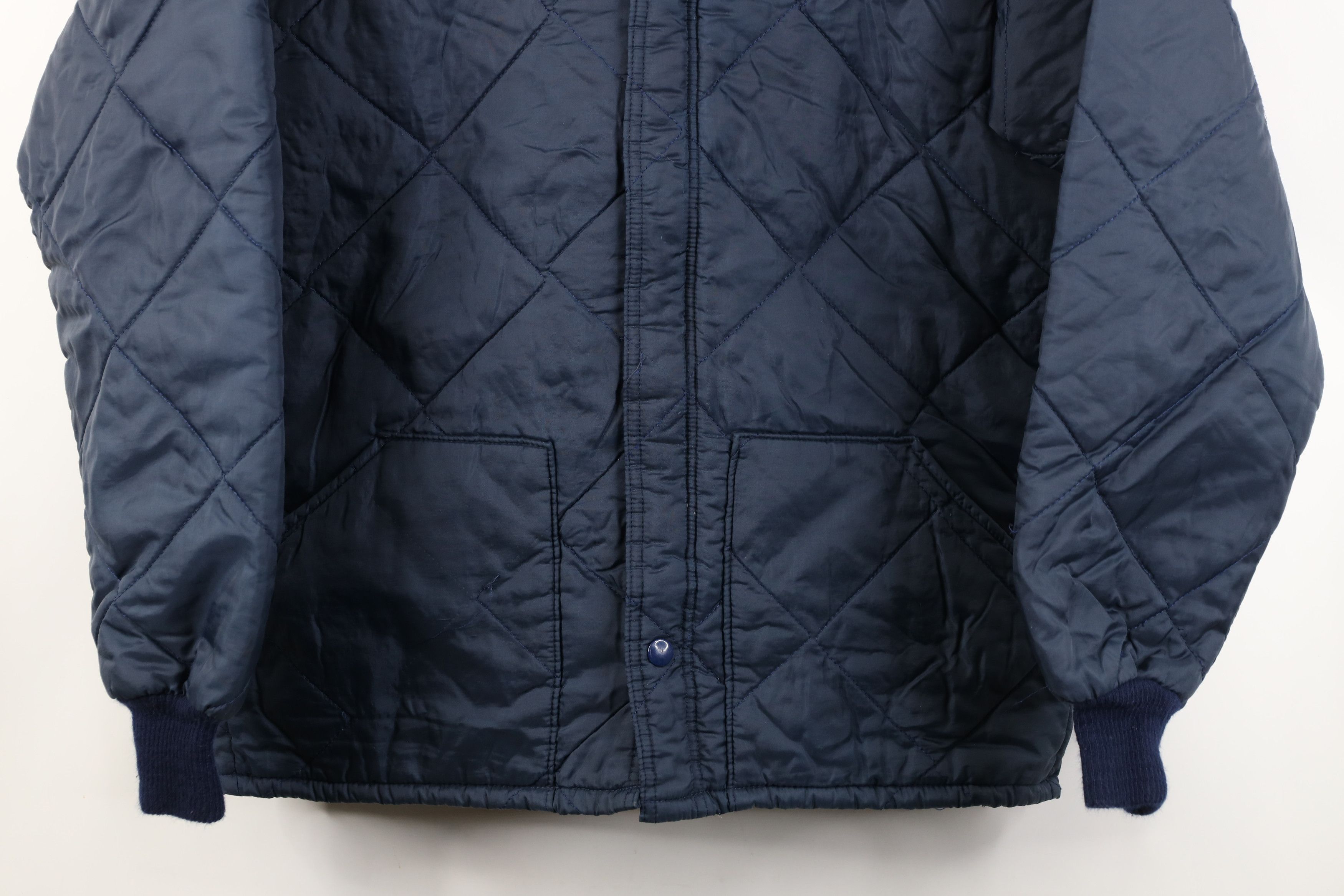 Vintage Vintage 70s Streetwear Quilted Mechanic Workwear Jacket Blue Size US M / EU 48-50 / 2 - 3 Thumbnail