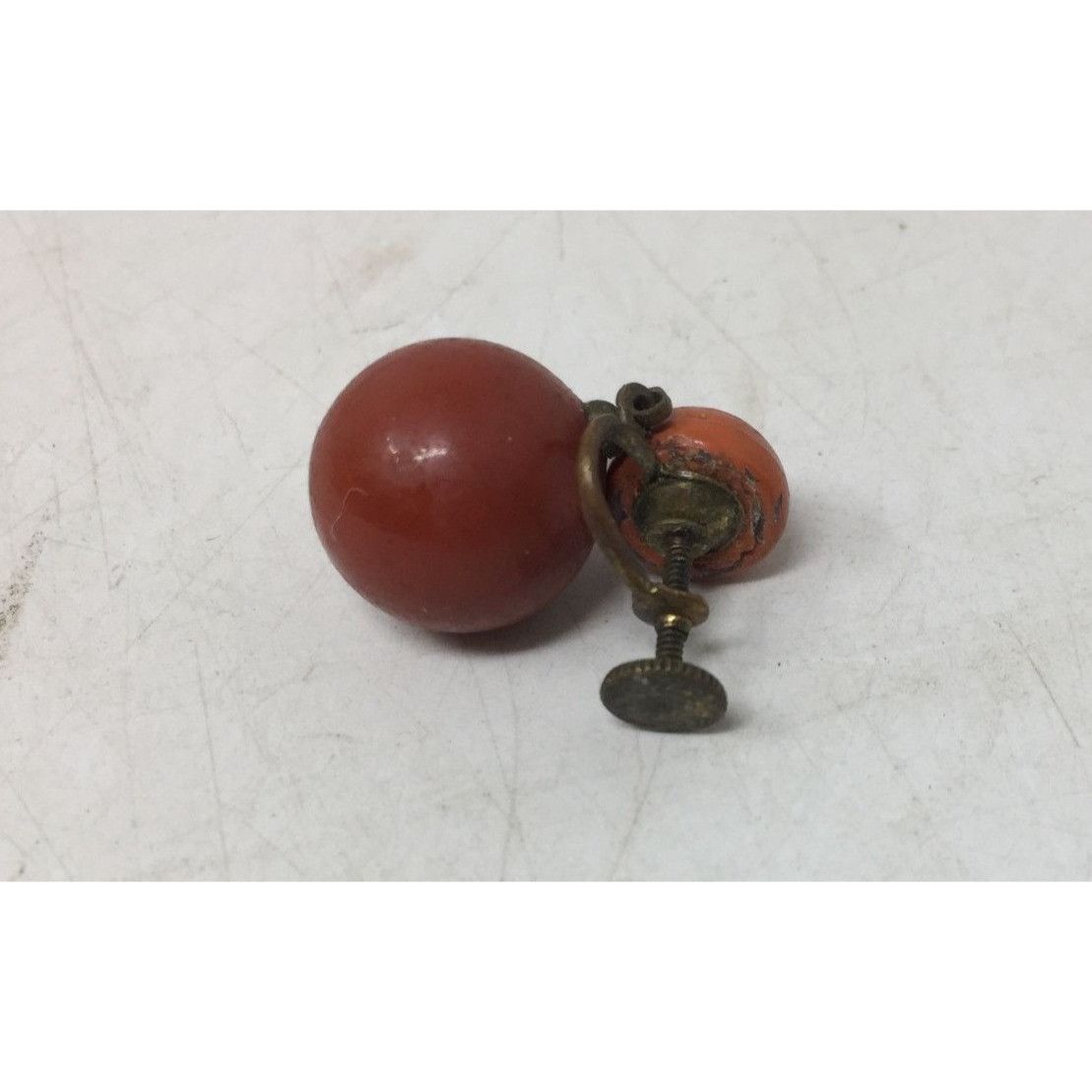Other Women's Vintage Orange and Gold Tone Dangle Screw Back Earri Size ONE SIZE - 8 Thumbnail