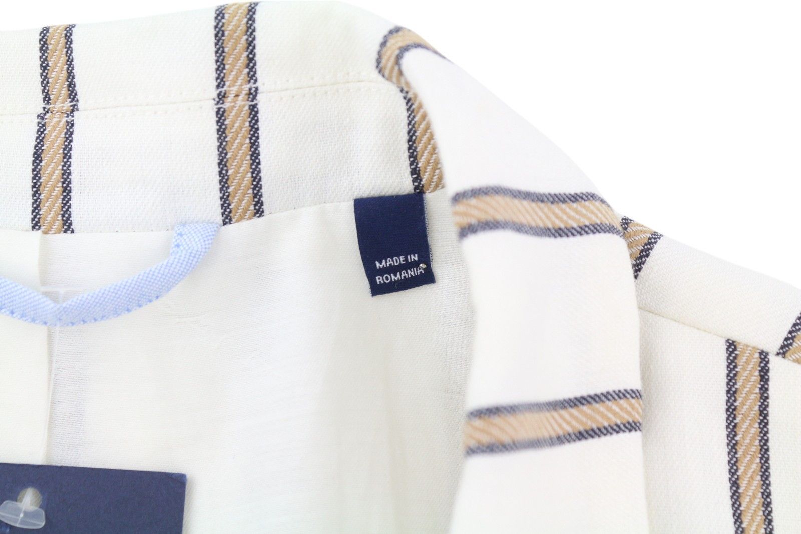 Gant STRIPE LINEN STRAIGHT EU36 Off-White Linen Blend 85336 Size S / US 4 / IT 40 - 8 Thumbnail