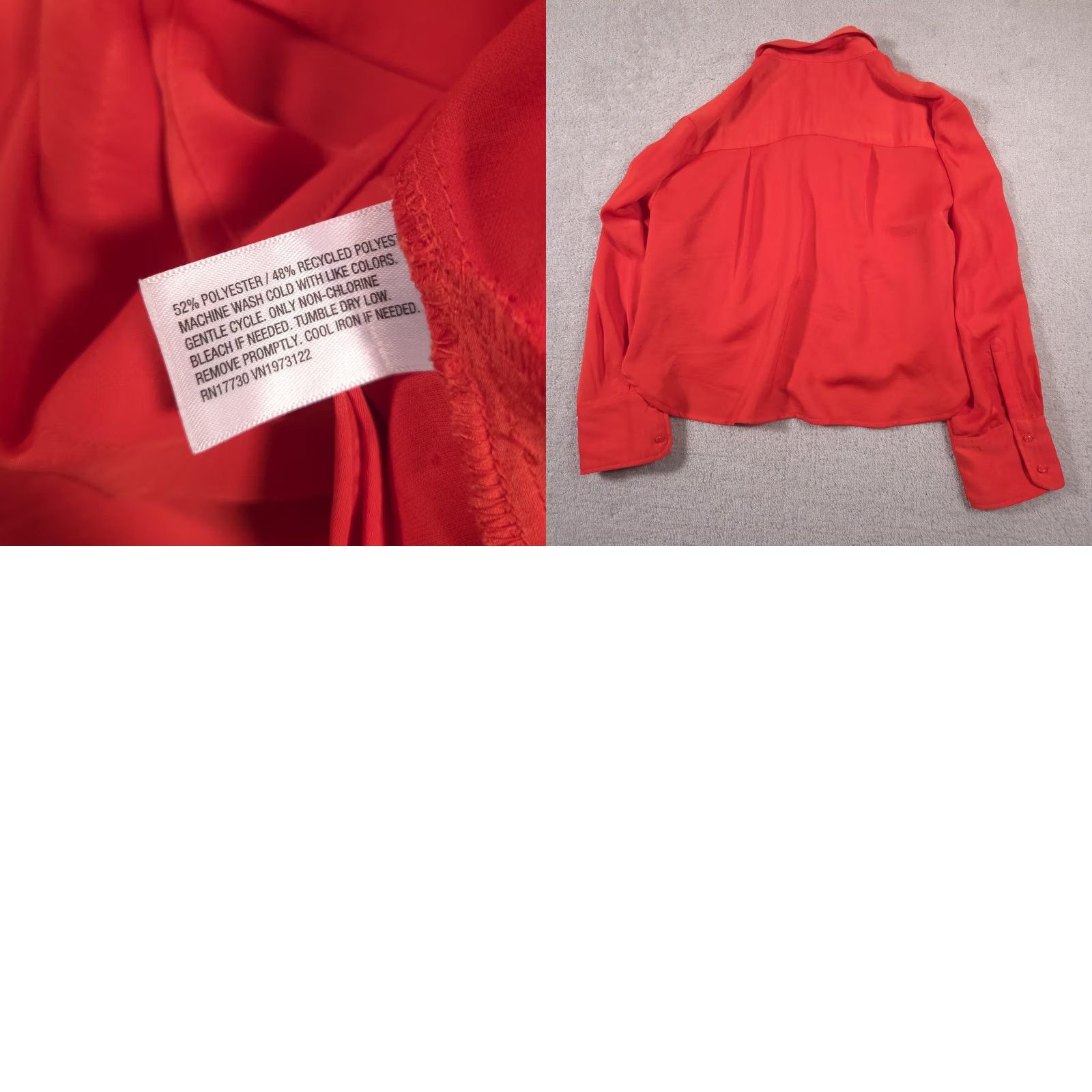 Vintage A New Day Shirt Womens L Orange Long Sleeve Button Front Blouse Pockets Size L / US 10 / IT 46 - 9 Thumbnail