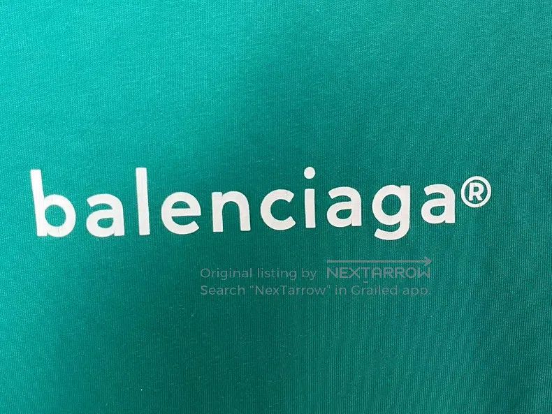 Balenciaga Balenciaga Lake Green Letter Print Short Sleeve T-Shirt Size US M / EU 48-50 / 2 - 4 Thumbnail