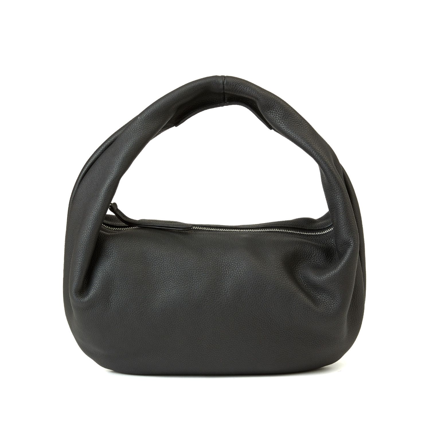 KHAITE KHAITE Olivia medium black grained leather hobo bag Size ONE SIZE - 1 Thumbnail