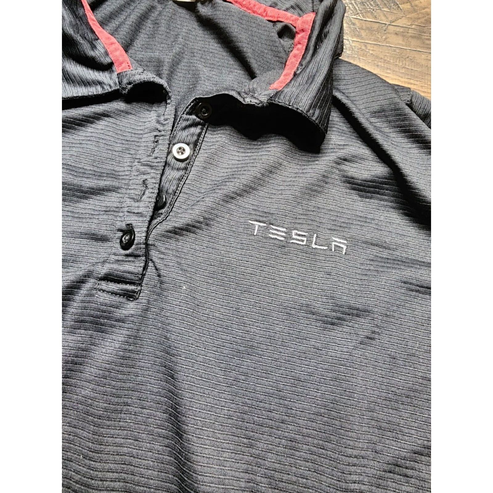 Vintage Tesla Shirt Womens L Black Polo Authentic Size L / US 10 / IT 46 - 2 Thumbnail