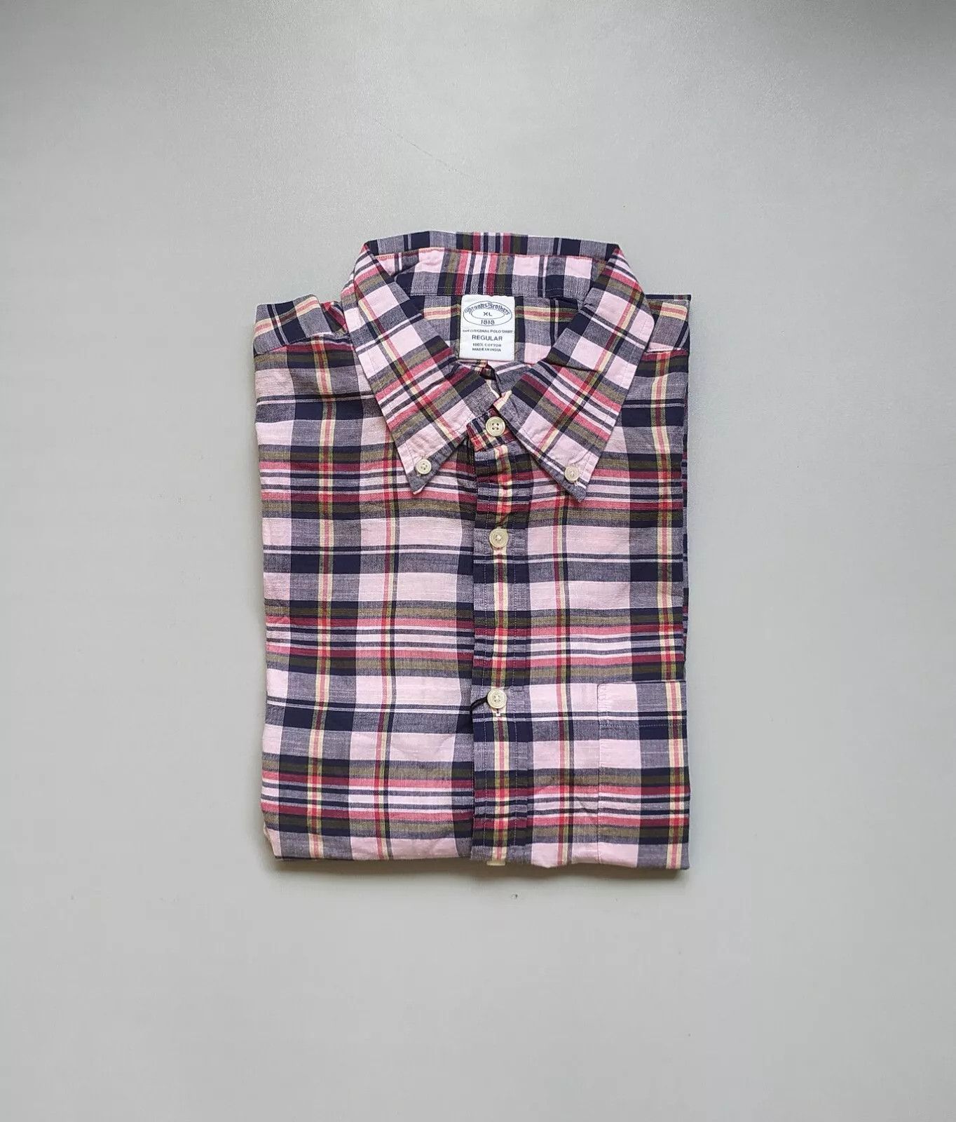 Brooks Brothers Plaid Long Sleeve Button Down Shirt IFD 0008