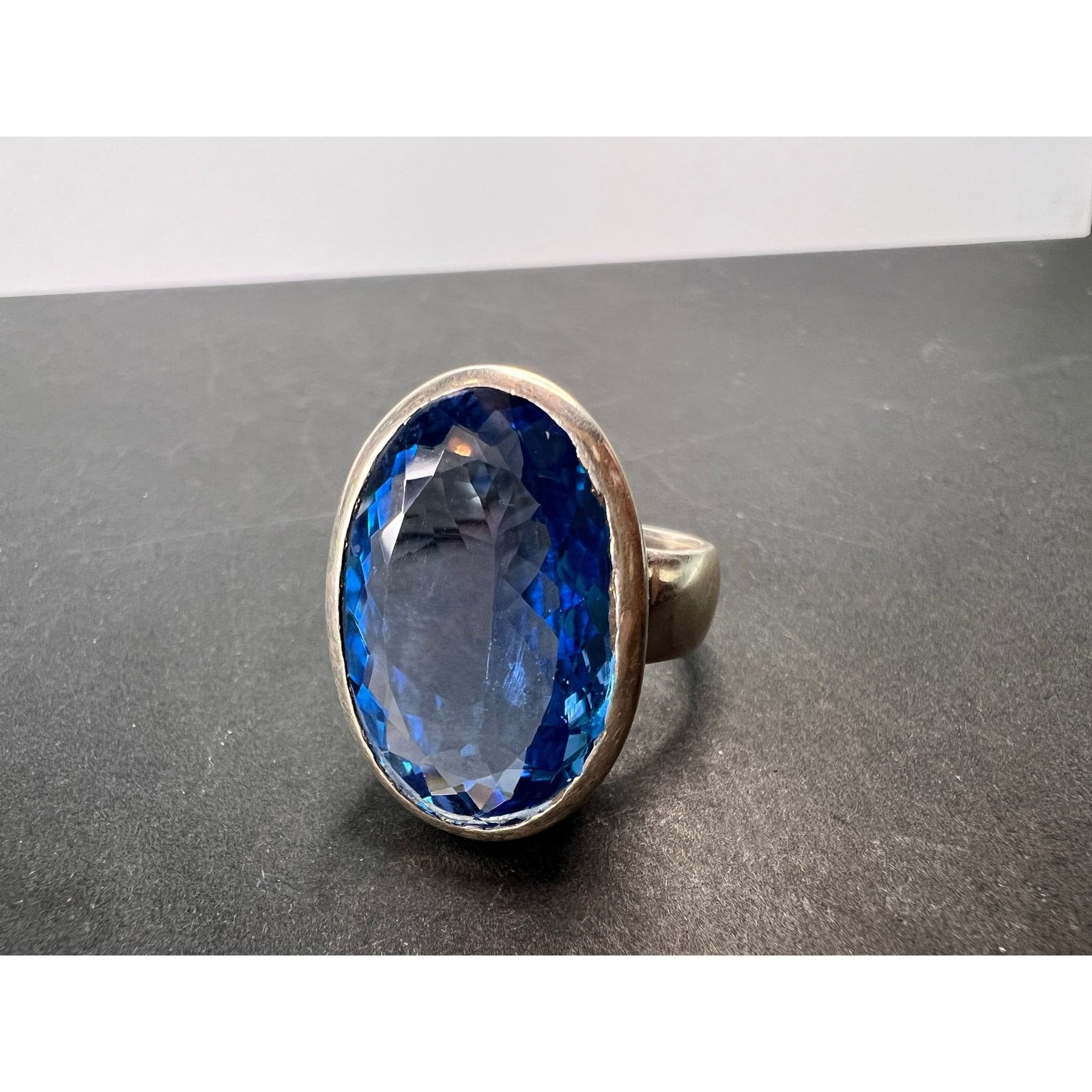 Other NEW Swiss blue topaz 925 ring size 8 / 11.70 grams Size ONE SIZE - 2 Thumbnail