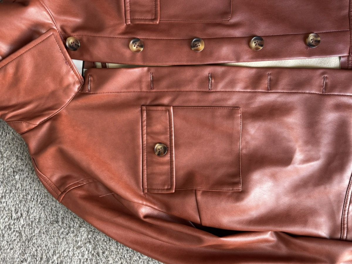 New York Yankees Bagatelle Collection brown leather women’s jacket. Size L Size L / US 10 / IT 46 - 4 Thumbnail