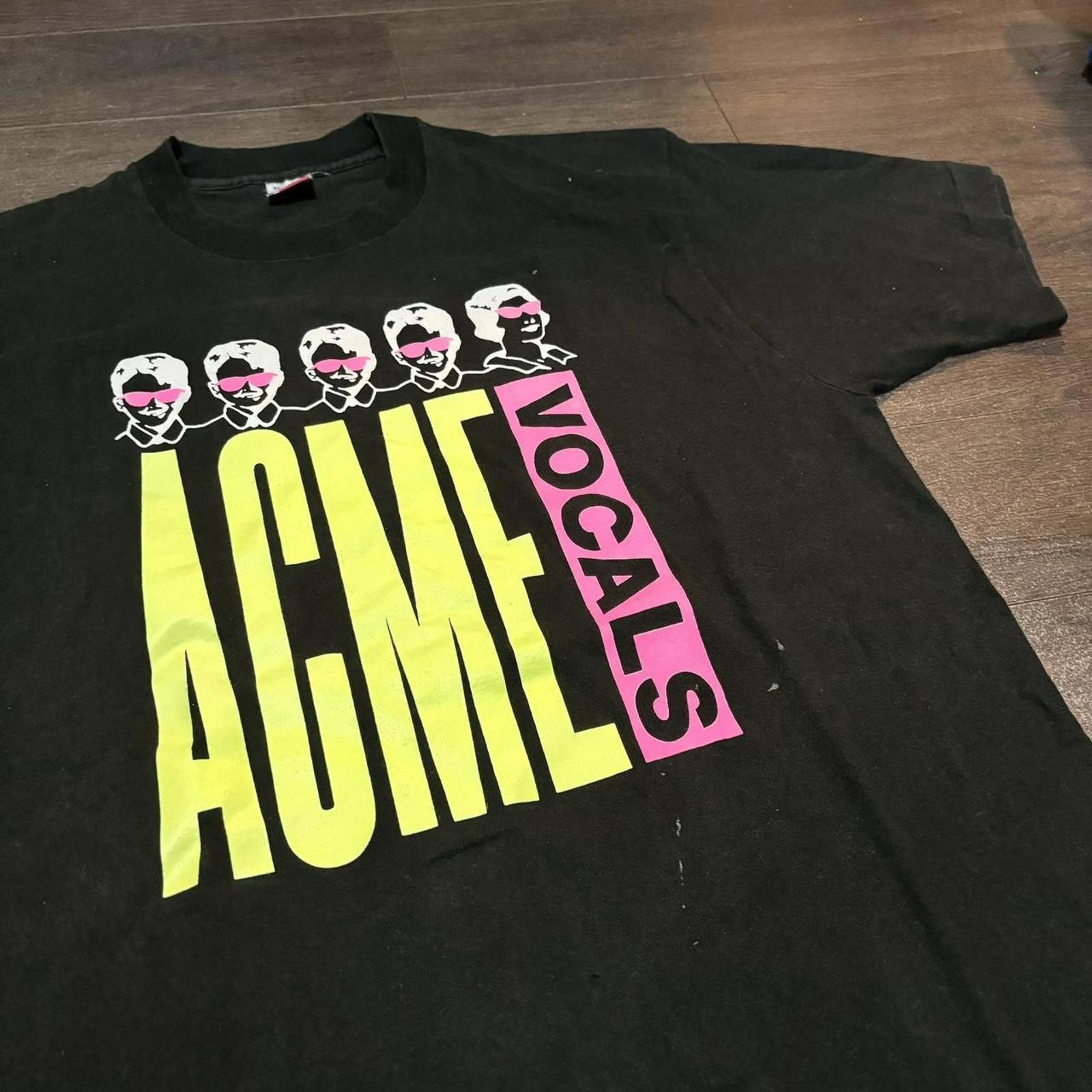 Fruit Of The Loom Vintage acme vocals all sorts of acapella t shirt 90s XL Size US XL / EU 56 / 4 - 1 Thumbnail
