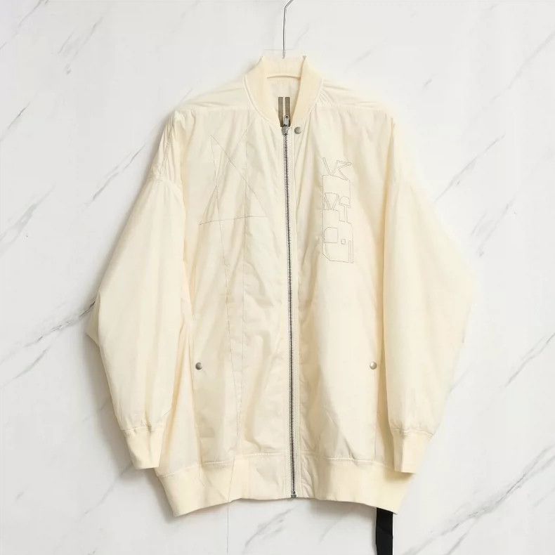 Rick Owens Embroidered zip-up collar jacket