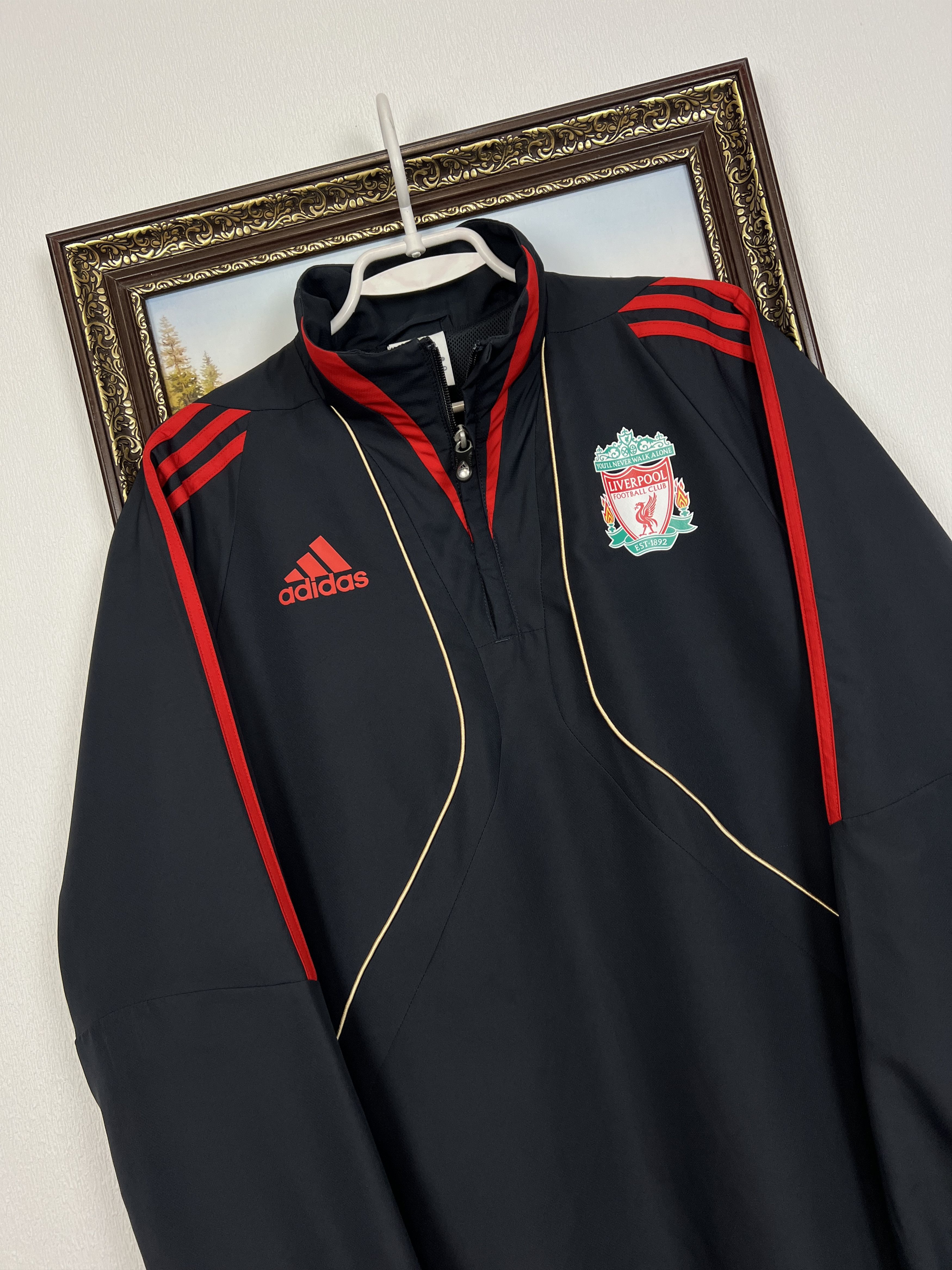 Adidas Vintage Adidas Liverpool Football Jacket Soccer YNWA Size US L / EU 52-54 / 3 - 4 Thumbnail
