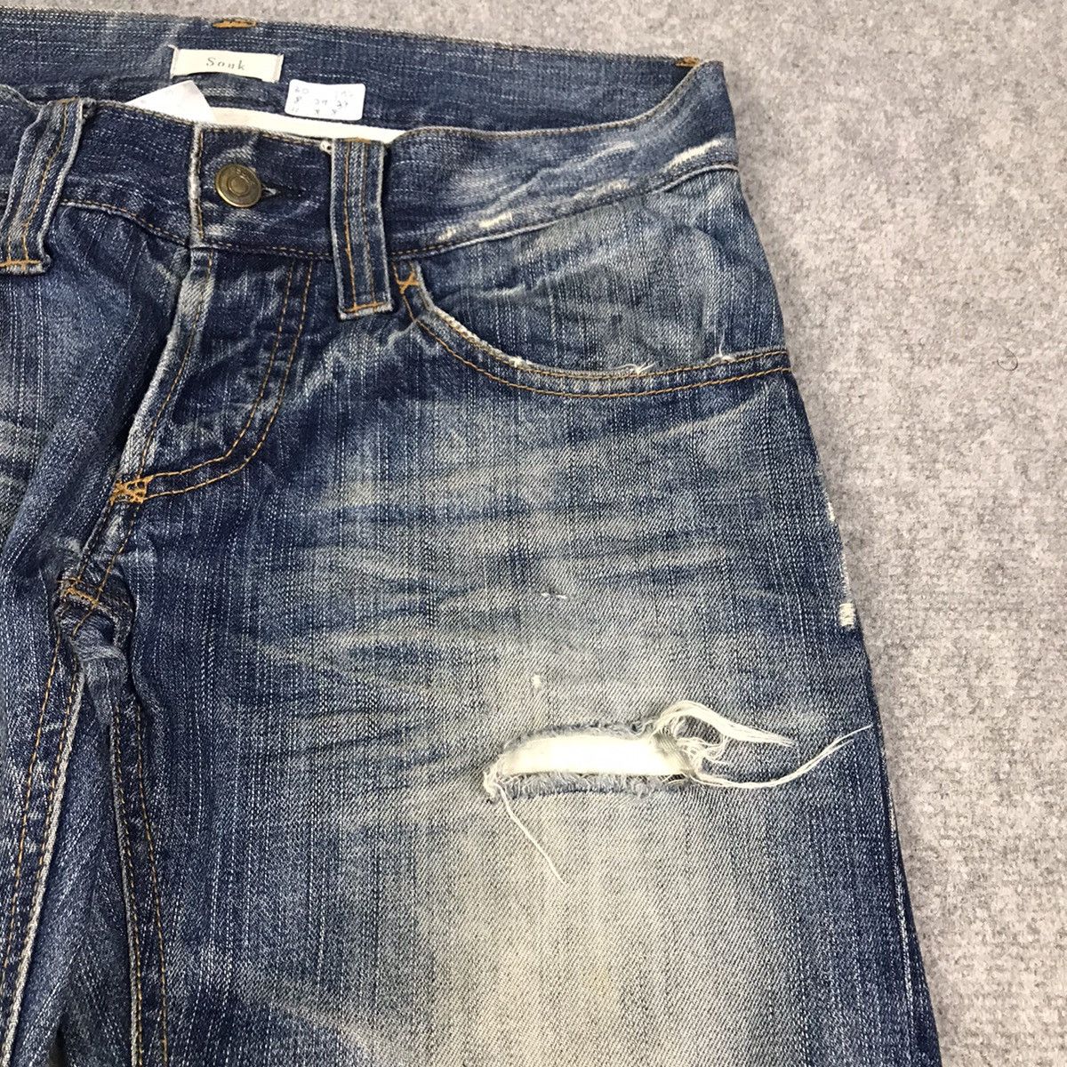 Japanese Brand DISTRESSED JEANS SOUK DENIM PANTS Size US 30 / EU 46 - 5 Thumbnail