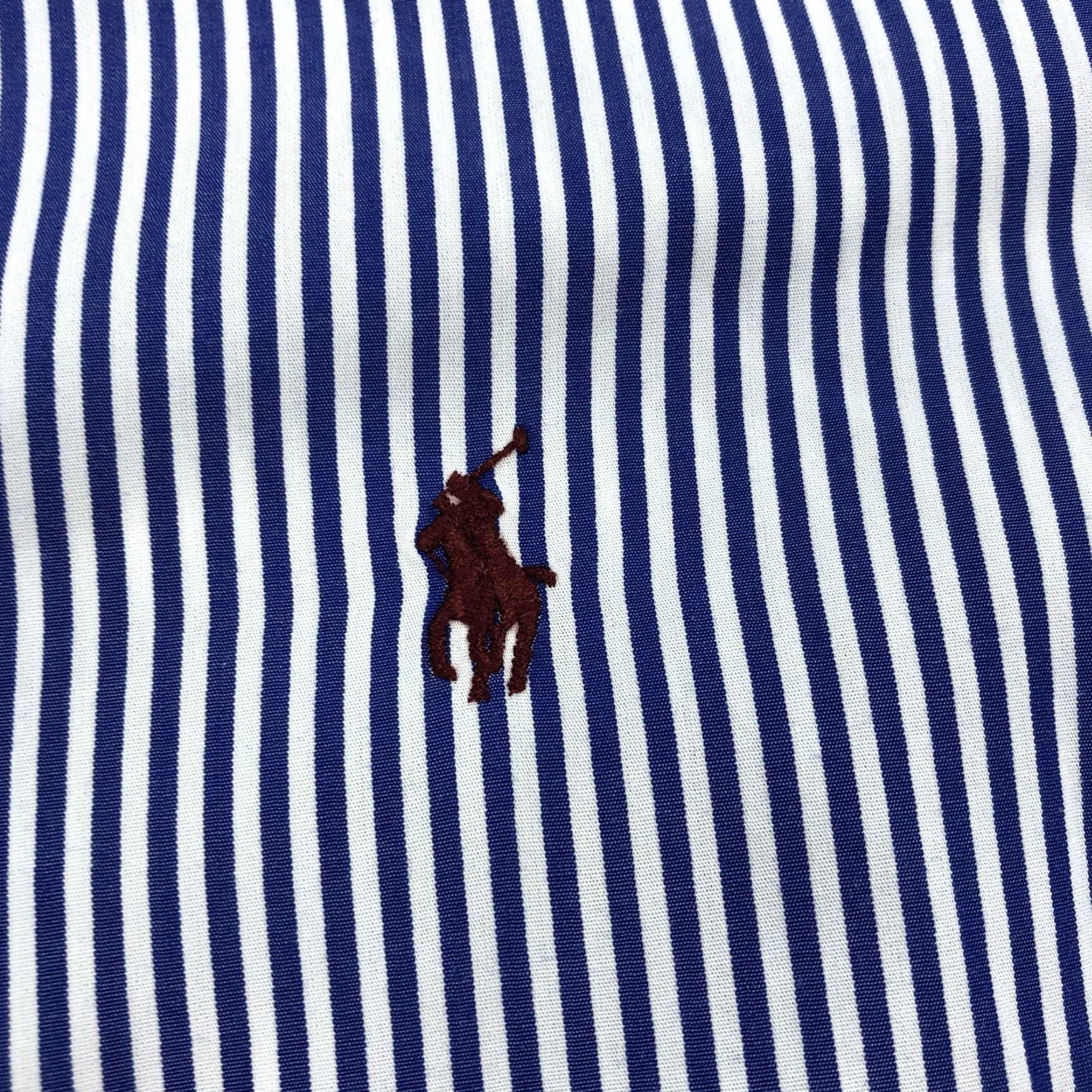 Ralph Lauren Ralph Lauren Men's XL Button-Down Shirt Striped Blue White 100% Cotton Stretch Size US XL / EU 56 / 4 - 5 Thumbnail