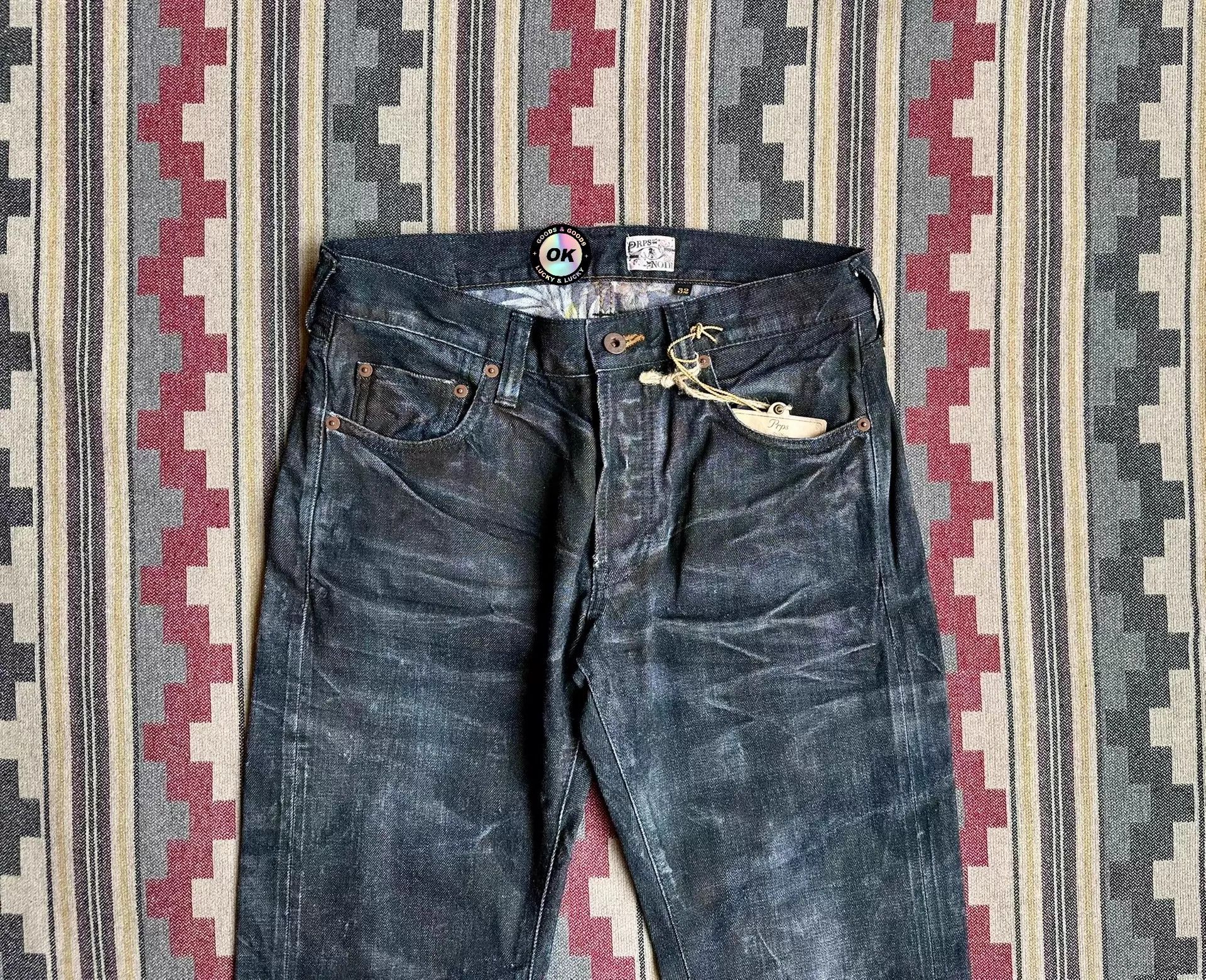 Prps Prps Noir P69P30VBL Rare Heavy Aged Selvedge Black Denim 32 Size US 32 / EU 48 - 3 Thumbnail