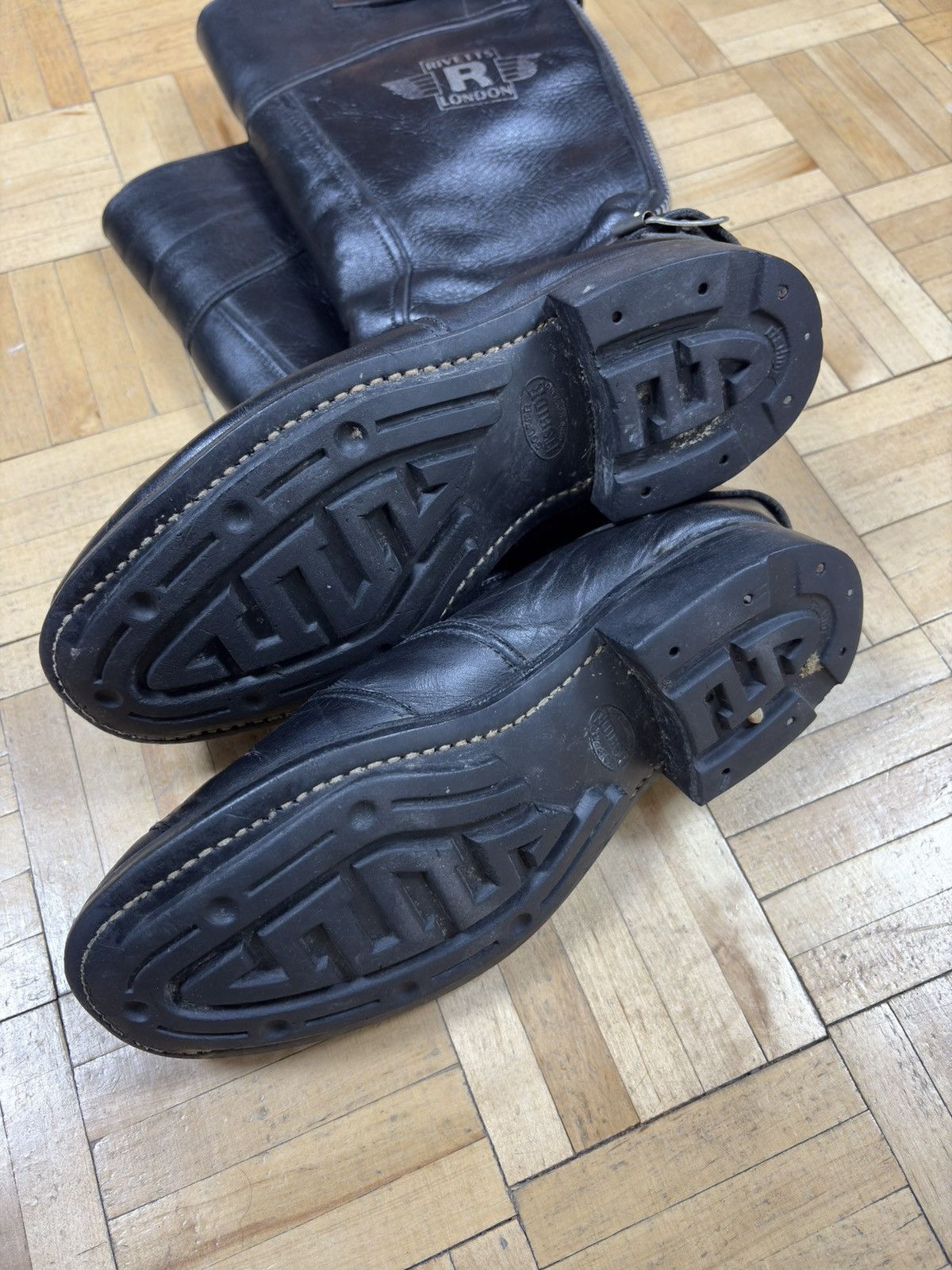 Vintage Rare Vintage 60s 70s Rivetts London Itshide Leather Enduro Size US 7.5 / IT 37.5 - 6 Thumbnail