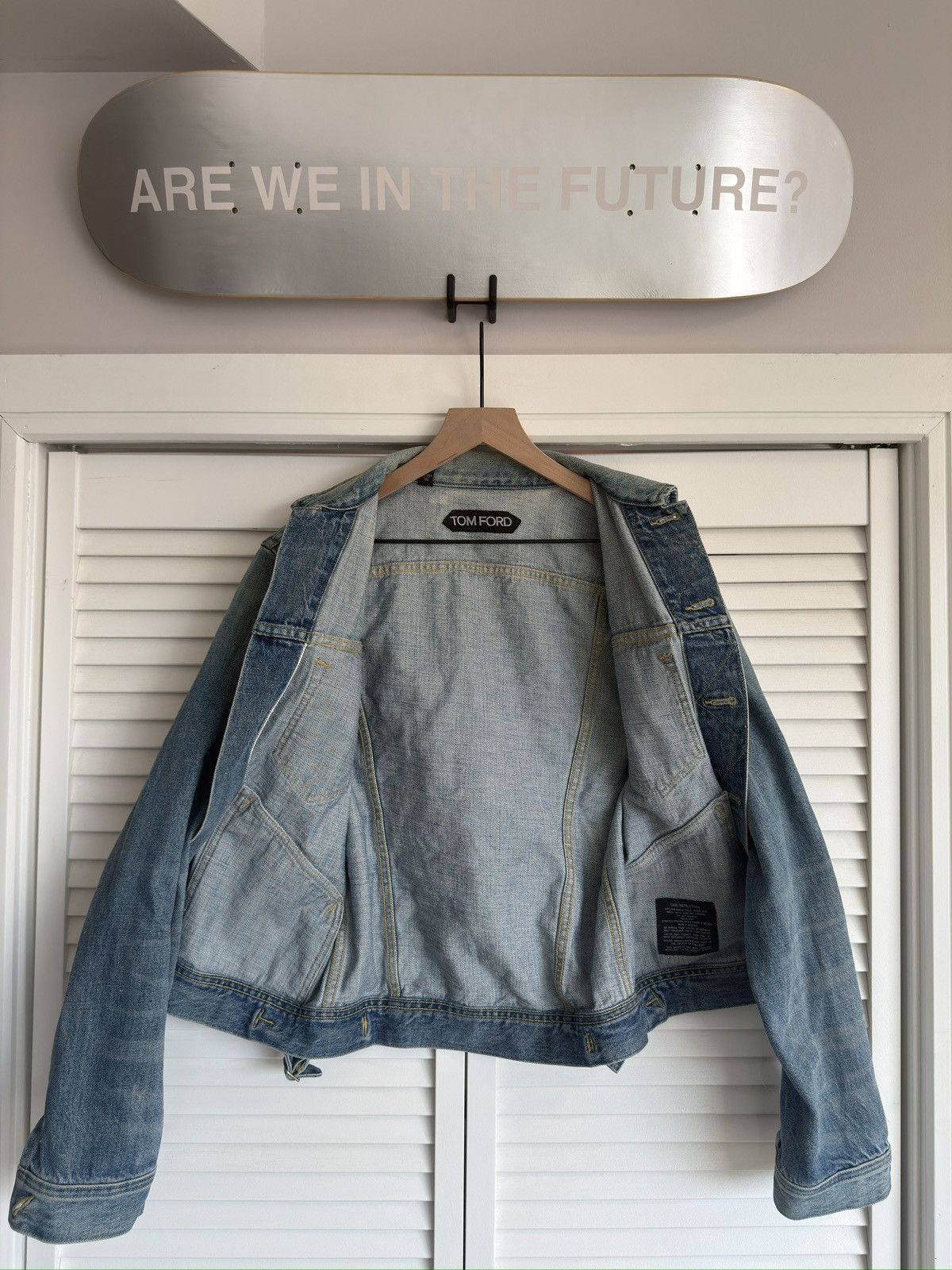 Tom Ford Tom Ford Rare Sample – No Button Selvedge Denim Jacket Size US M / EU 48-50 / 2 - 5 Thumbnail