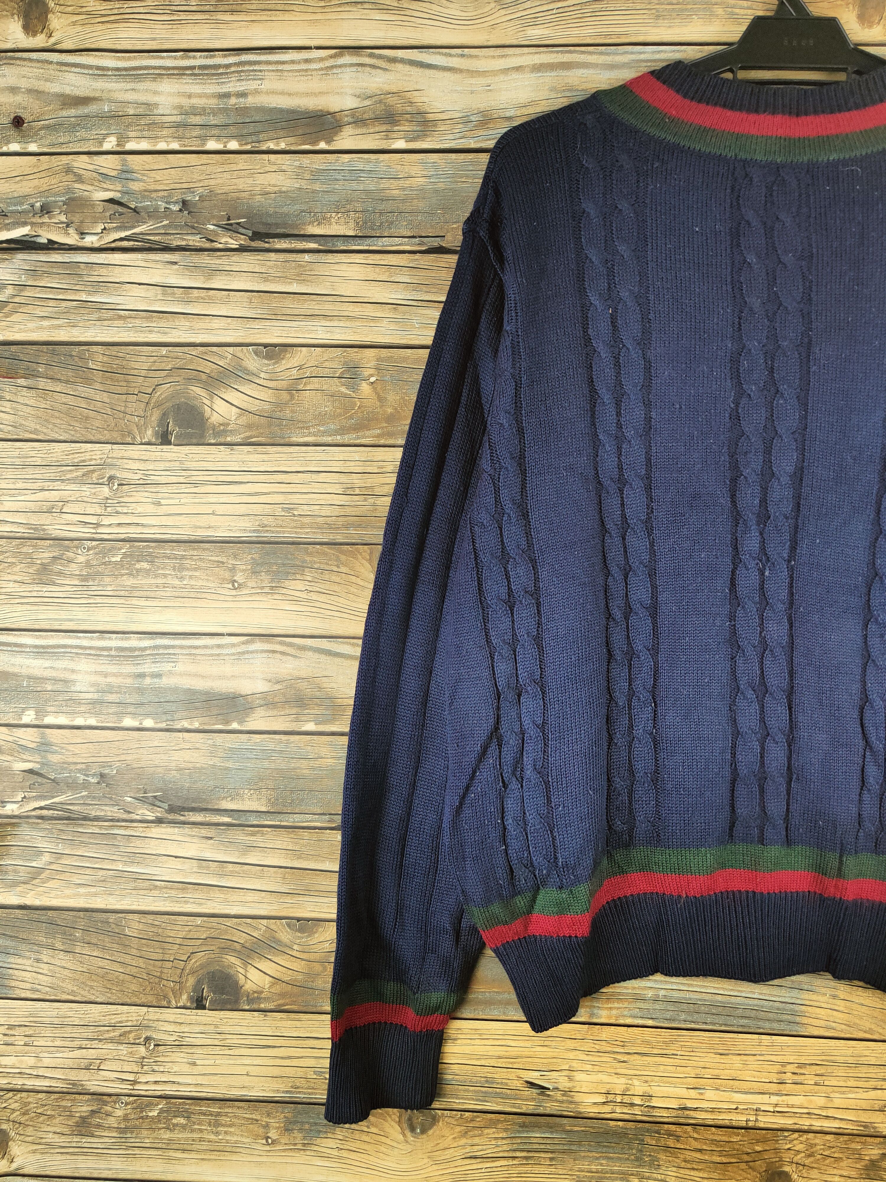 Japanese Brand DL Tombow Varsitymate Navy Knitwear Sweatshirts #46-385 Size US L / EU 52-54 / 3 - 8 Thumbnail