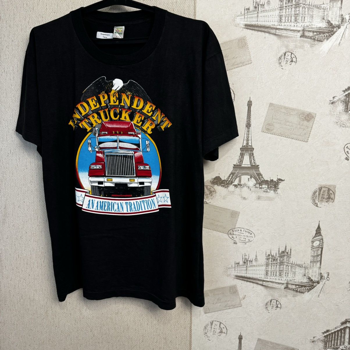 Harley Davidson × Vintage Vintage Independent Trucker T shirt Eagle USA 3D Emblem XL Size US XL / EU 56 / 4 - 9 Thumbnail
