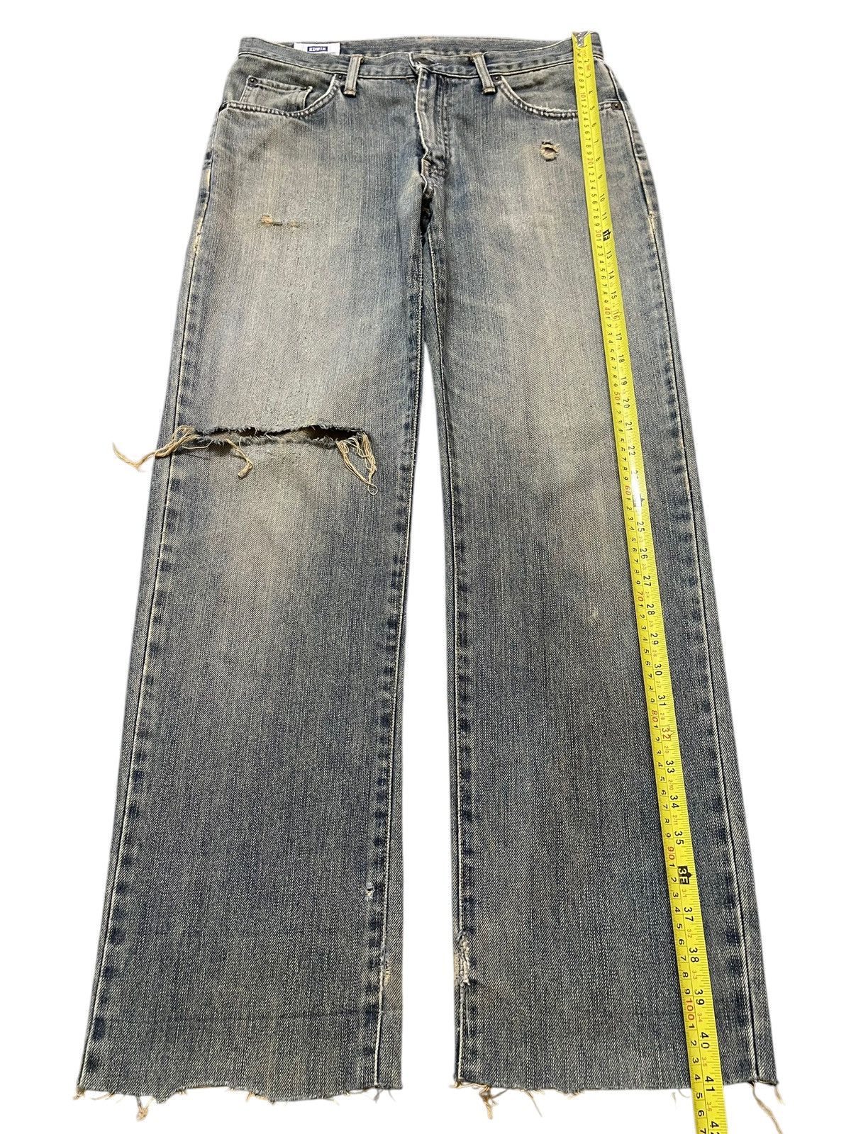 Edwin Vintage Edwin Faded Wash Distressed Loose Jeans Size US 32 / EU 48 - 14 Thumbnail