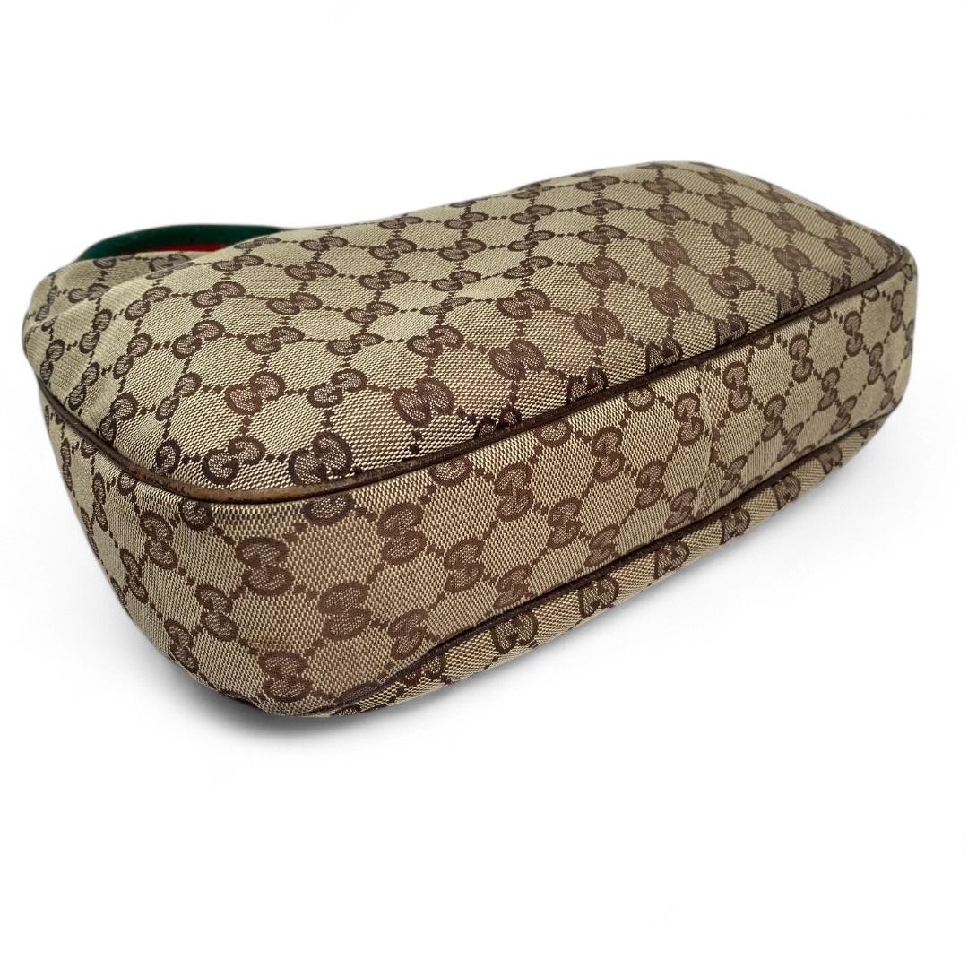 Gucci Gucci - Hobo Handbag Shoulder Bag Monogram Brown Leather GG Size ONE SIZE - 4 Thumbnail