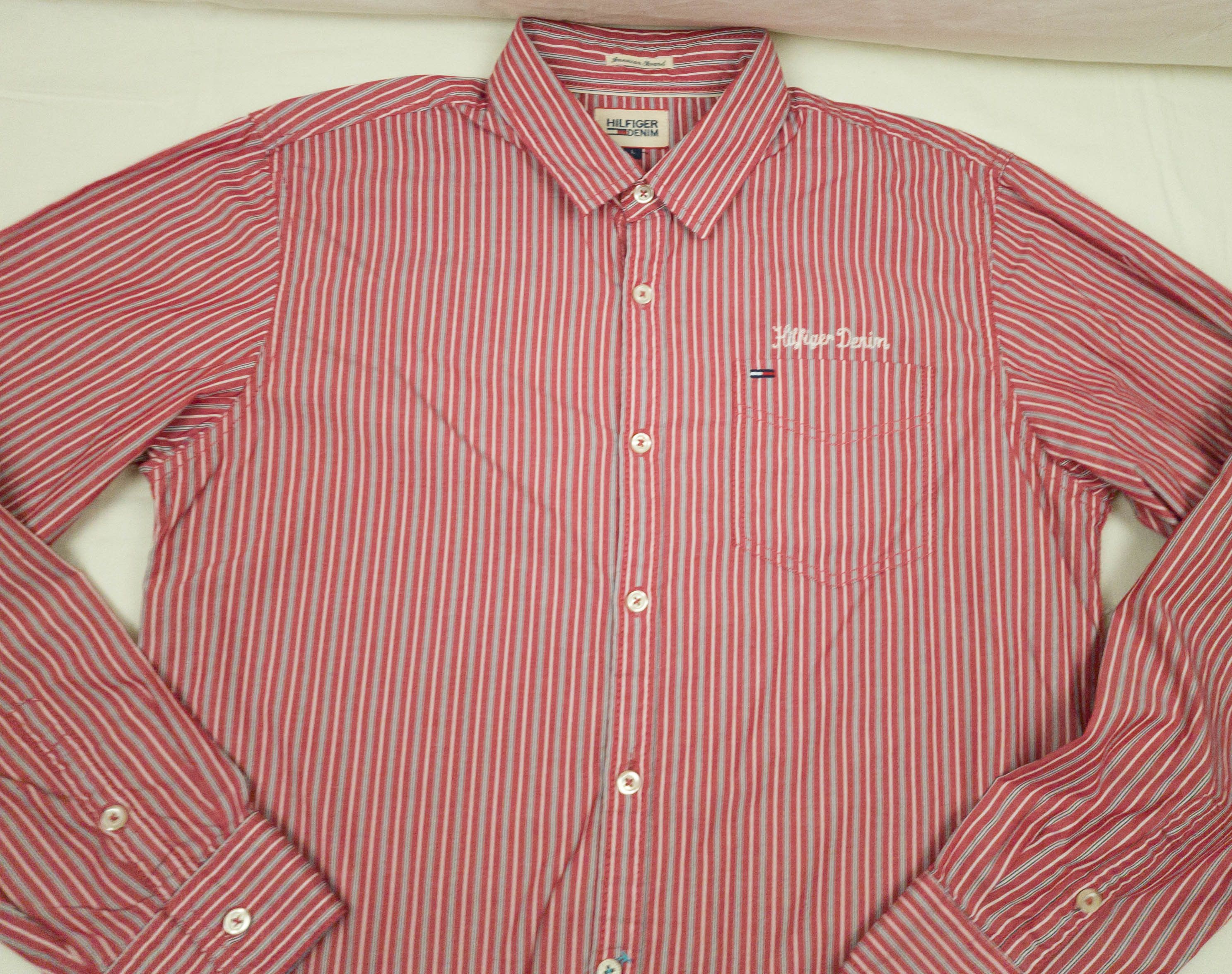 Tommy Hilfiger HILFIGER DENIM SHIRT LONG SLEEVE COTTON SIZE L VGC Size US L / EU 52-54 / 3 - 5 Thumbnail
