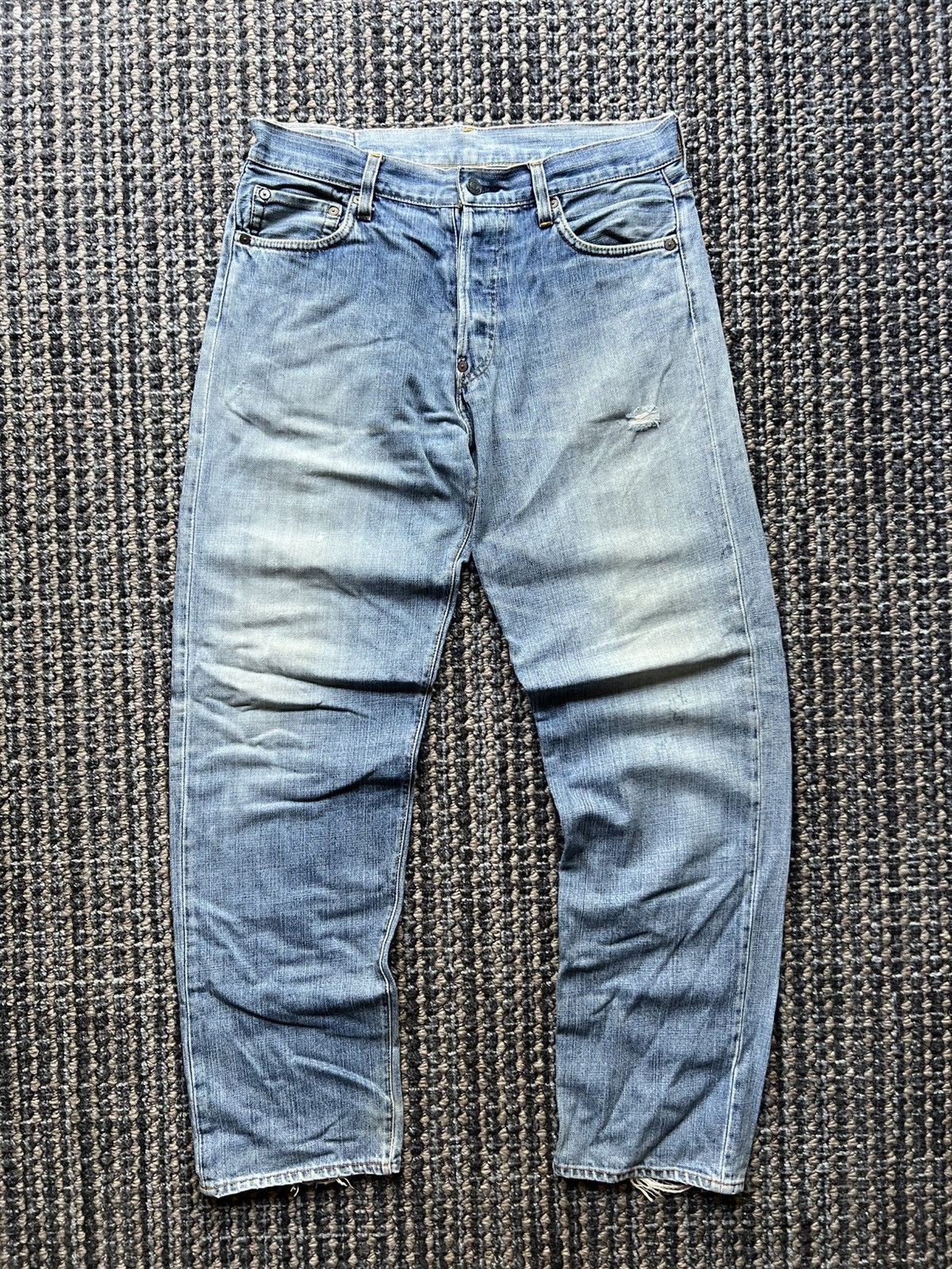Evisu 00’s Evisu Daicock Distressed Denim Jeans Lot 2 Rare Size US 33 - 2 Thumbnail