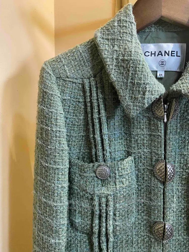 Chanel Chanel 17 Cuban Army Green Coat Size XXS / US 00 / IT 34 - 2 Thumbnail