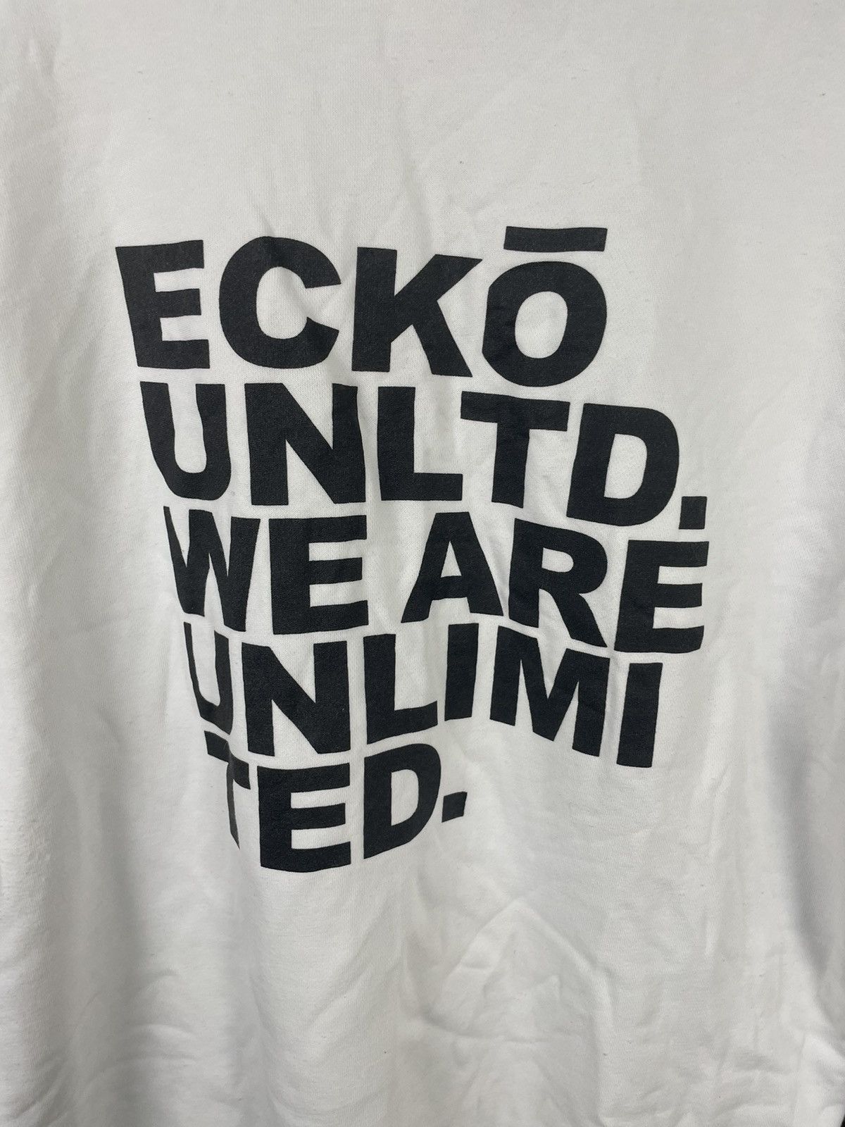 Ecko Unltd. Ecko Unltd Pull Over Hoodie White Spellout Backhit Size US L / EU 52-54 / 3 - 10 Thumbnail