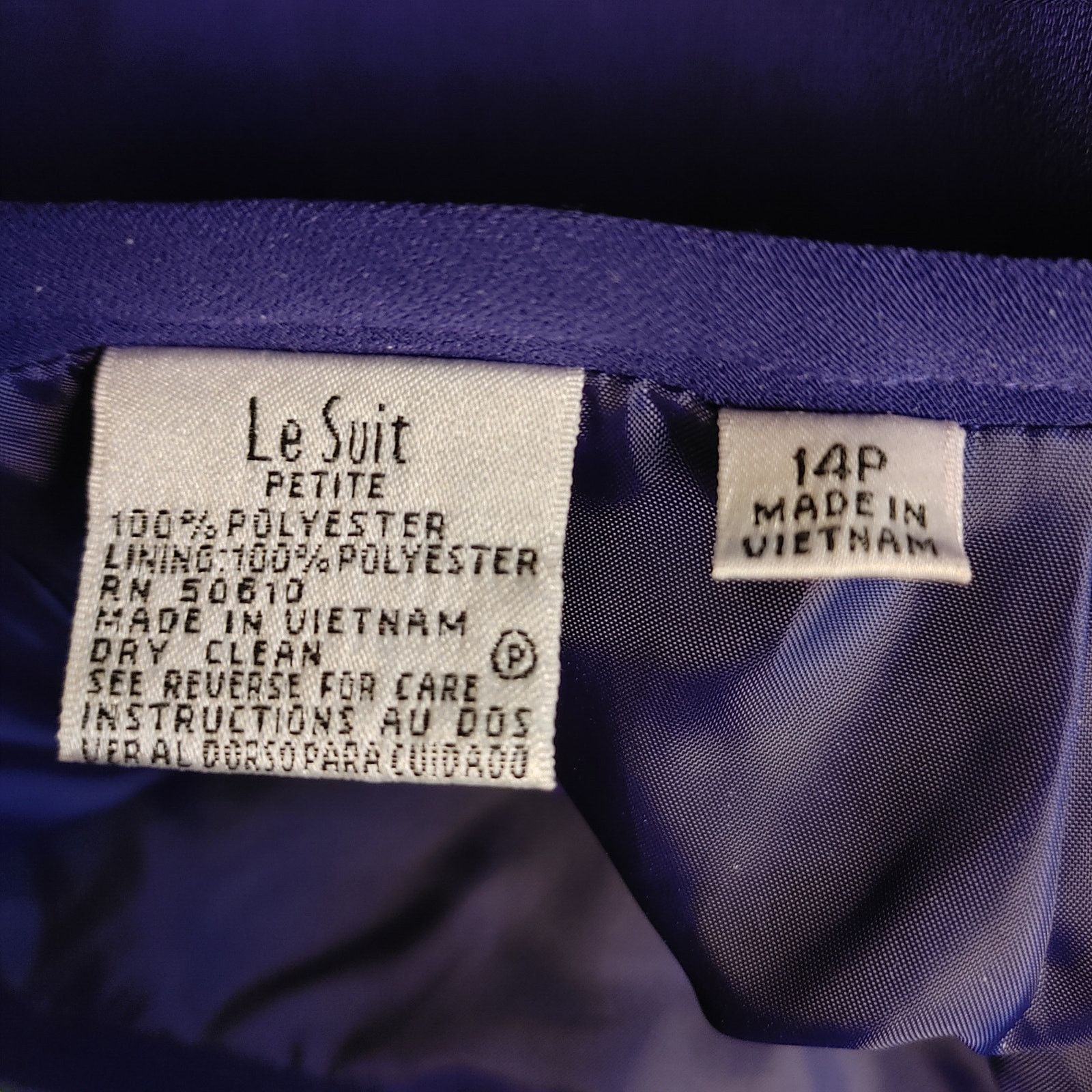 Other Petite Le Suit Purple Mauve Above Knee Pencil Skirt 14P Size 36" / US 14 / IT 50 - 3 Thumbnail