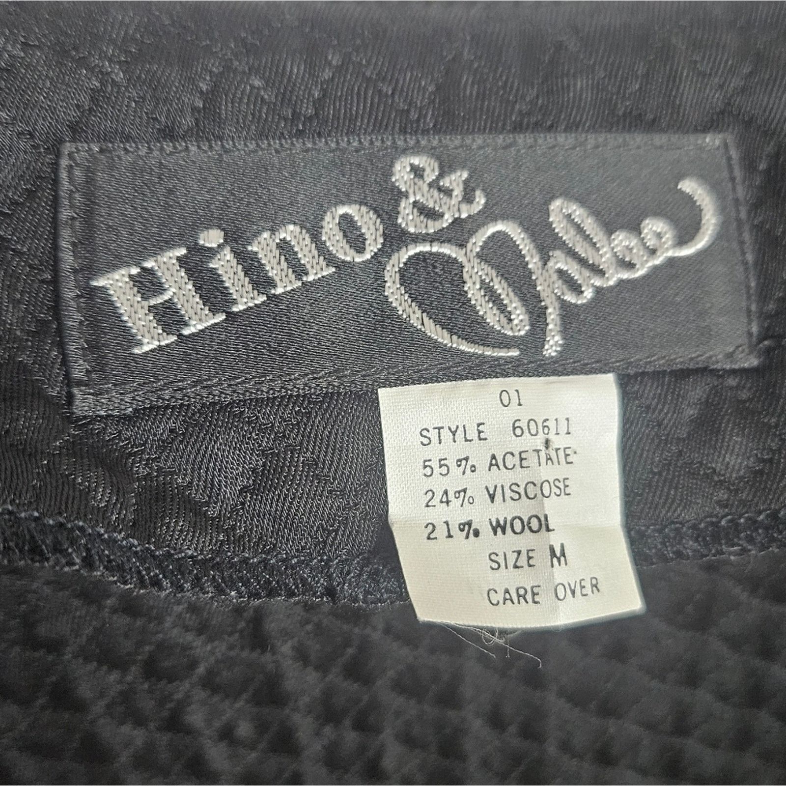 Vintage Vintage 80s Hino & Malee Black Quilted Wool Blend Skirt Set Size M / US 6-8 / IT 42-44 - 6 Thumbnail