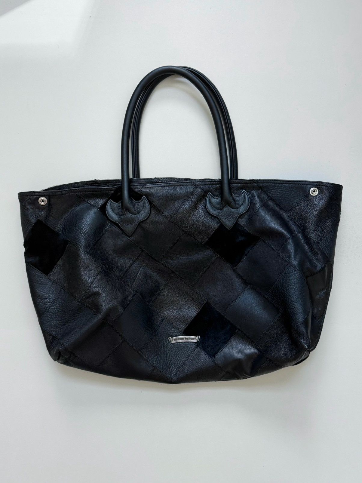 Chrome Hearts Cemetery Cross Patch Double Snap Tote Bag Size ONE SIZE - 5 Thumbnail