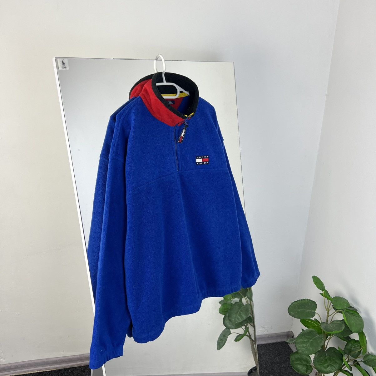 Tommy Hilfiger Vintage Y2K Tommy Hilfiger 1/4 Zip Up Fleece Sweatshirt Size US L / EU 52-54 / 3 - 1 Thumbnail