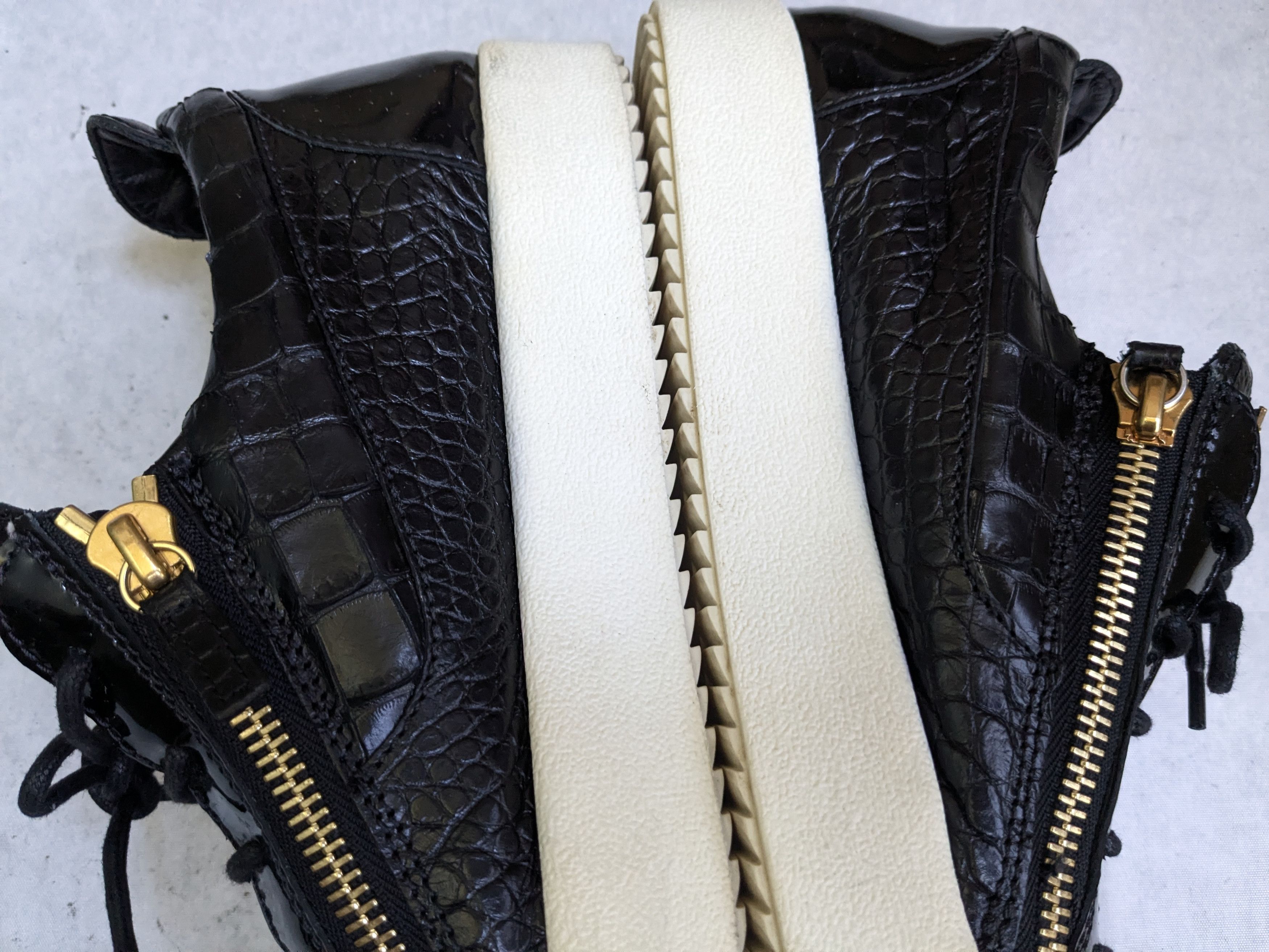 Giuseppe Zanotti Giuseppe Zanotti Sneakers Black Gold 13 46 Low Tops Leather Size US 13 / EU 46 - 9 Thumbnail