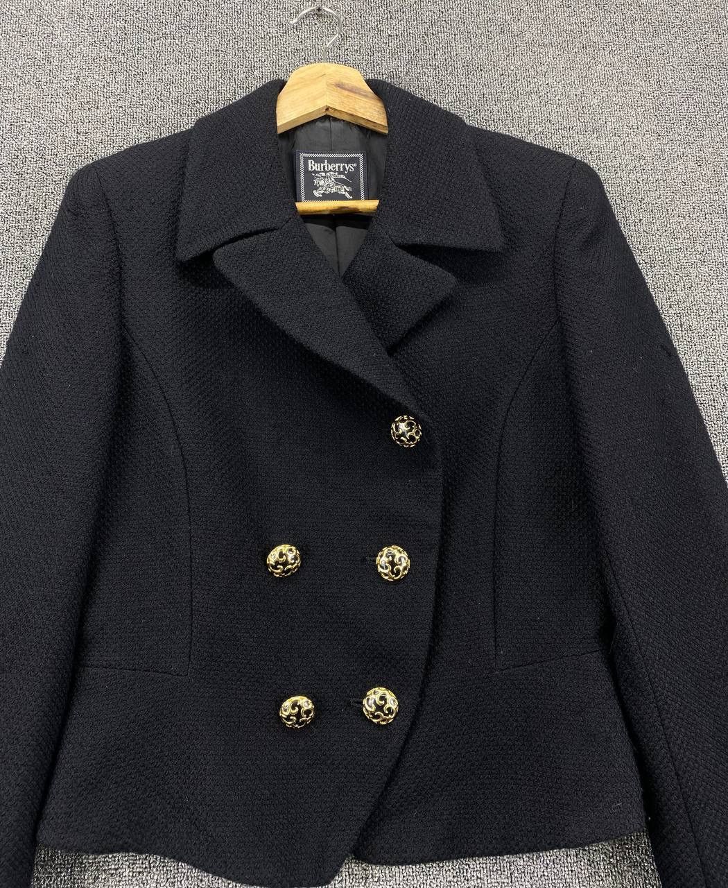 Burberry Vintage Burberry Double Breasted Coat Tweed Jacket Size S / US 4 / IT 40 - 5 Thumbnail