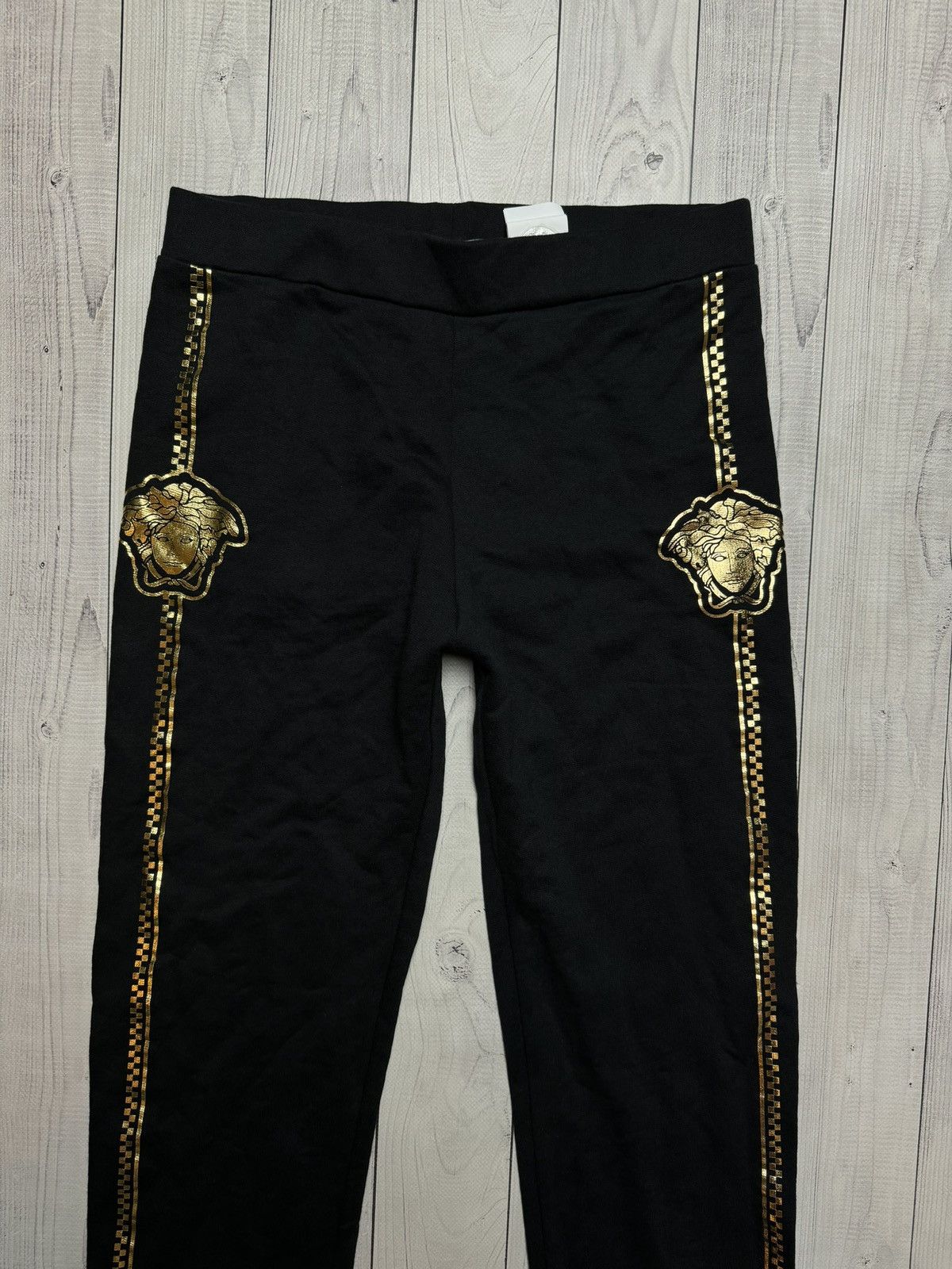 Versace Versace pants women's joggers logo gold line size Xs/S black Size 30" / US 8 / IT 44 - 5 Thumbnail