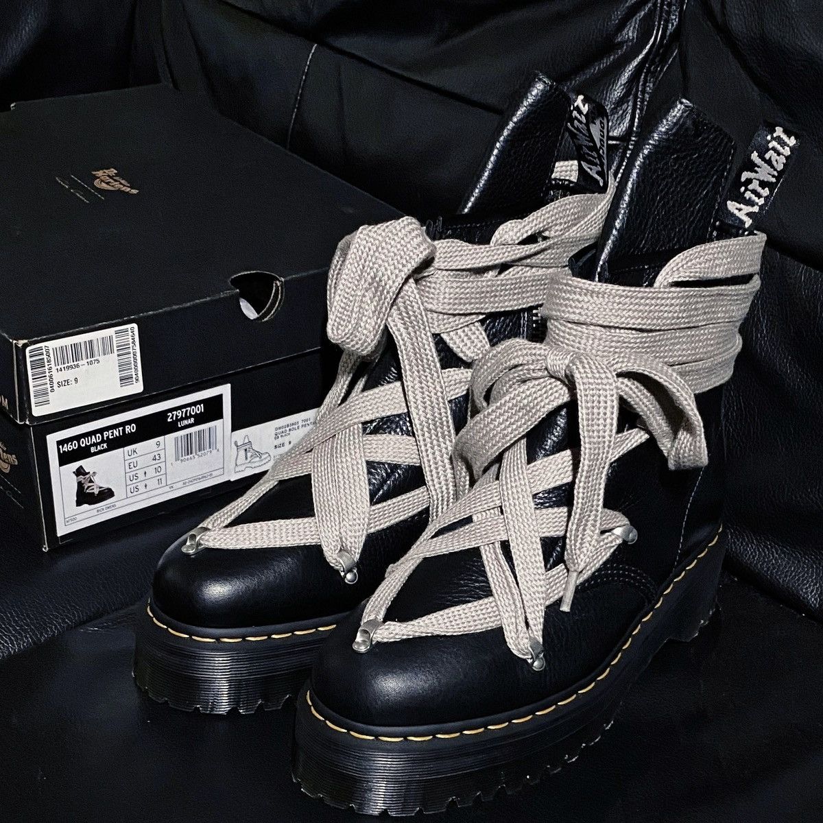 43 Rick Owens Dr.Martens QUAD PENT 1460