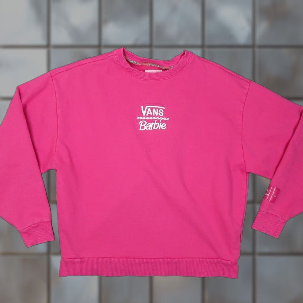 Vans Vans x Barbie Pink Crewneck Sweatshirt Womens Small Embroidered Logo 2023 Mattel Size S / US 4 / IT 40 - 1 Thumbnail