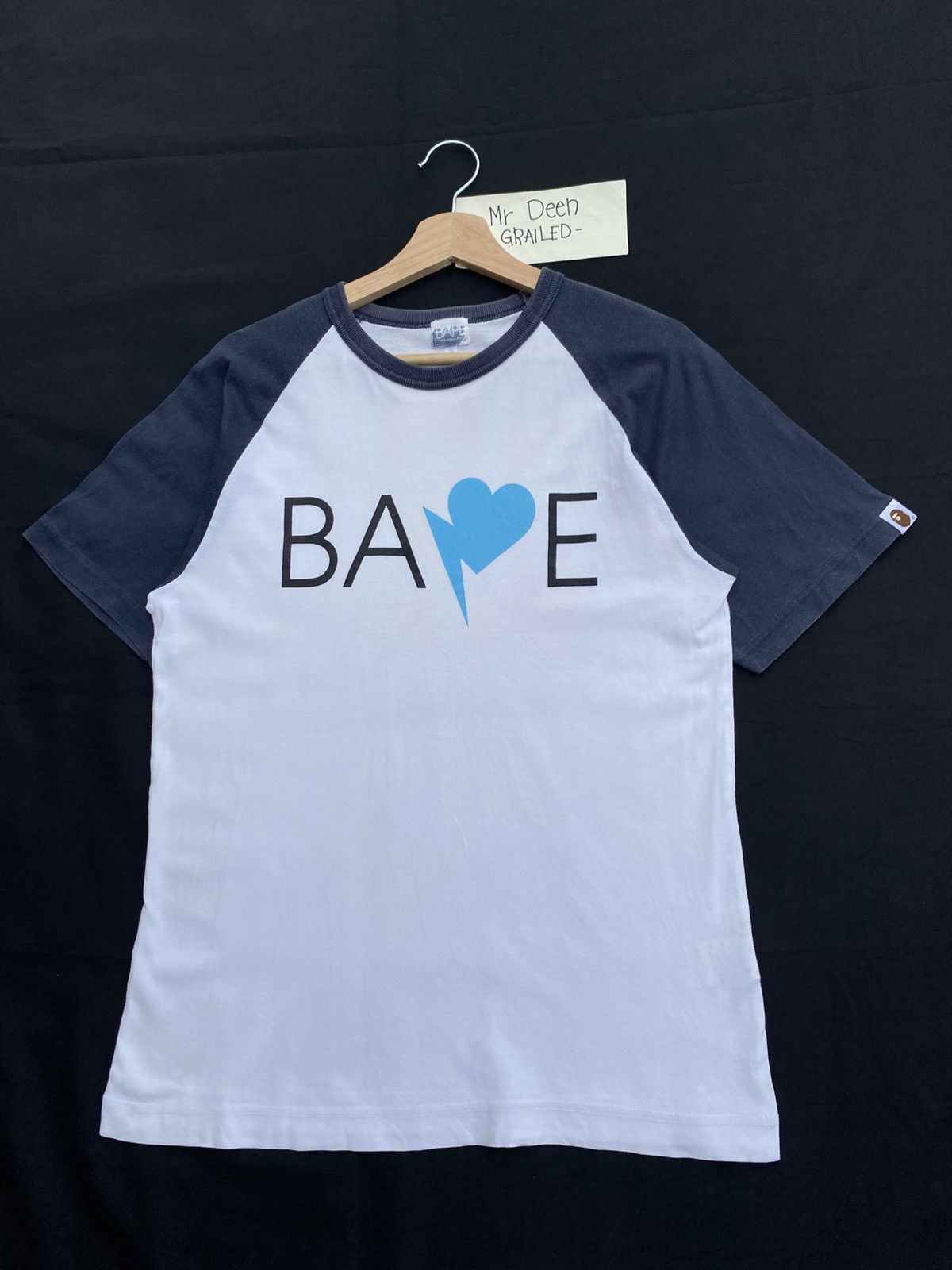 Bape Rare BAPE Blue Love Heart Sign Tshirt Size US M / EU 48-50 / 2 - 4 Thumbnail
