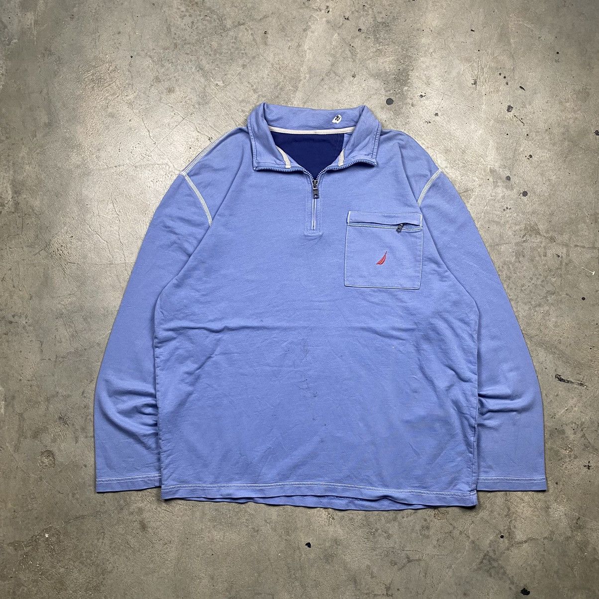 Nautica × Vintage y2k Nautica Quarter Zipper Size US XL / EU 56 / 4 - 1 Thumbnail