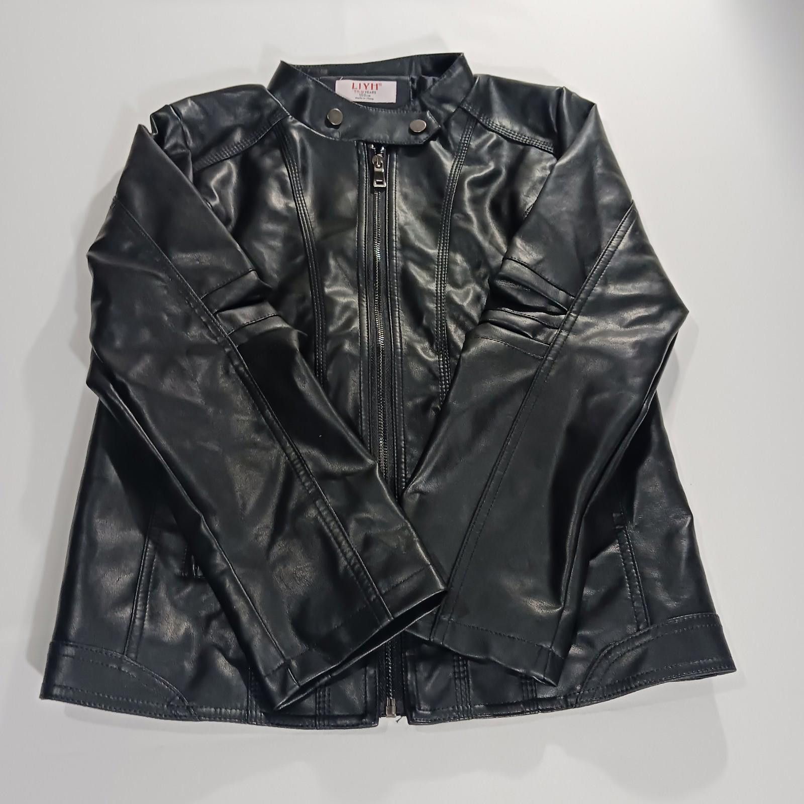 Other LJYH Jacket Women's Faux Leather Pleated Elbow T11-12 Black Size ONE SIZE - 1 Thumbnail