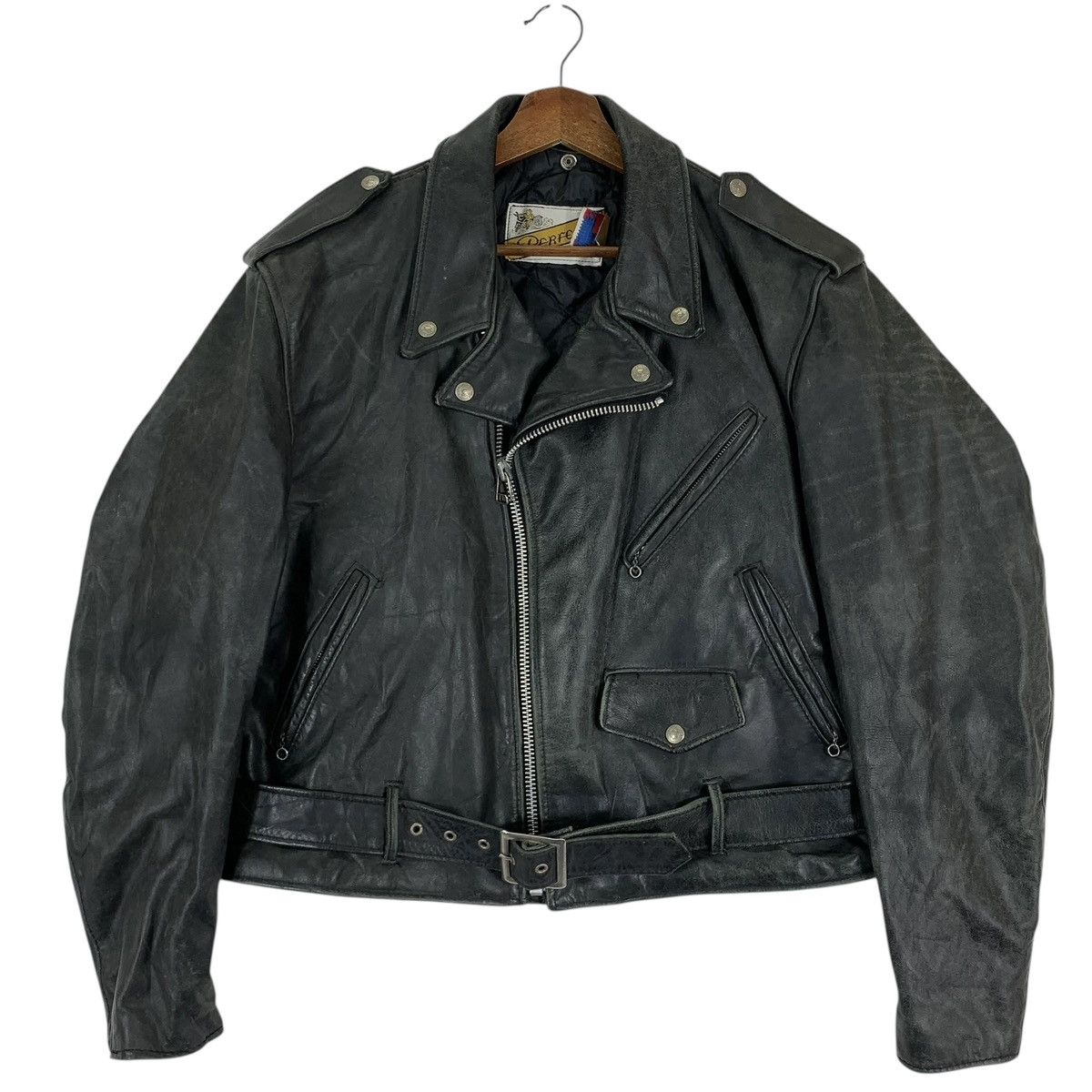 VINTAGE CLASSIC SCHOTT PERFECTO DOUBLE COLLAR LEATHER JACKET