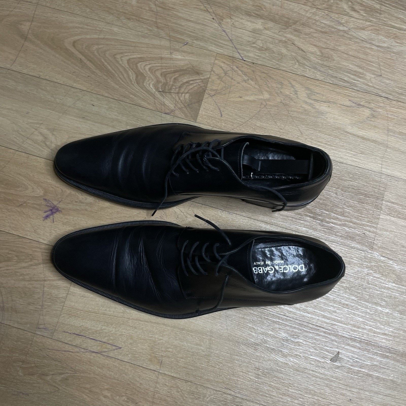 Dolce & Gabbana Dolce & Gabbana dress SHOES Low Pointed Toe Black Leather Size US 9 / EU 42 - 7 Thumbnail