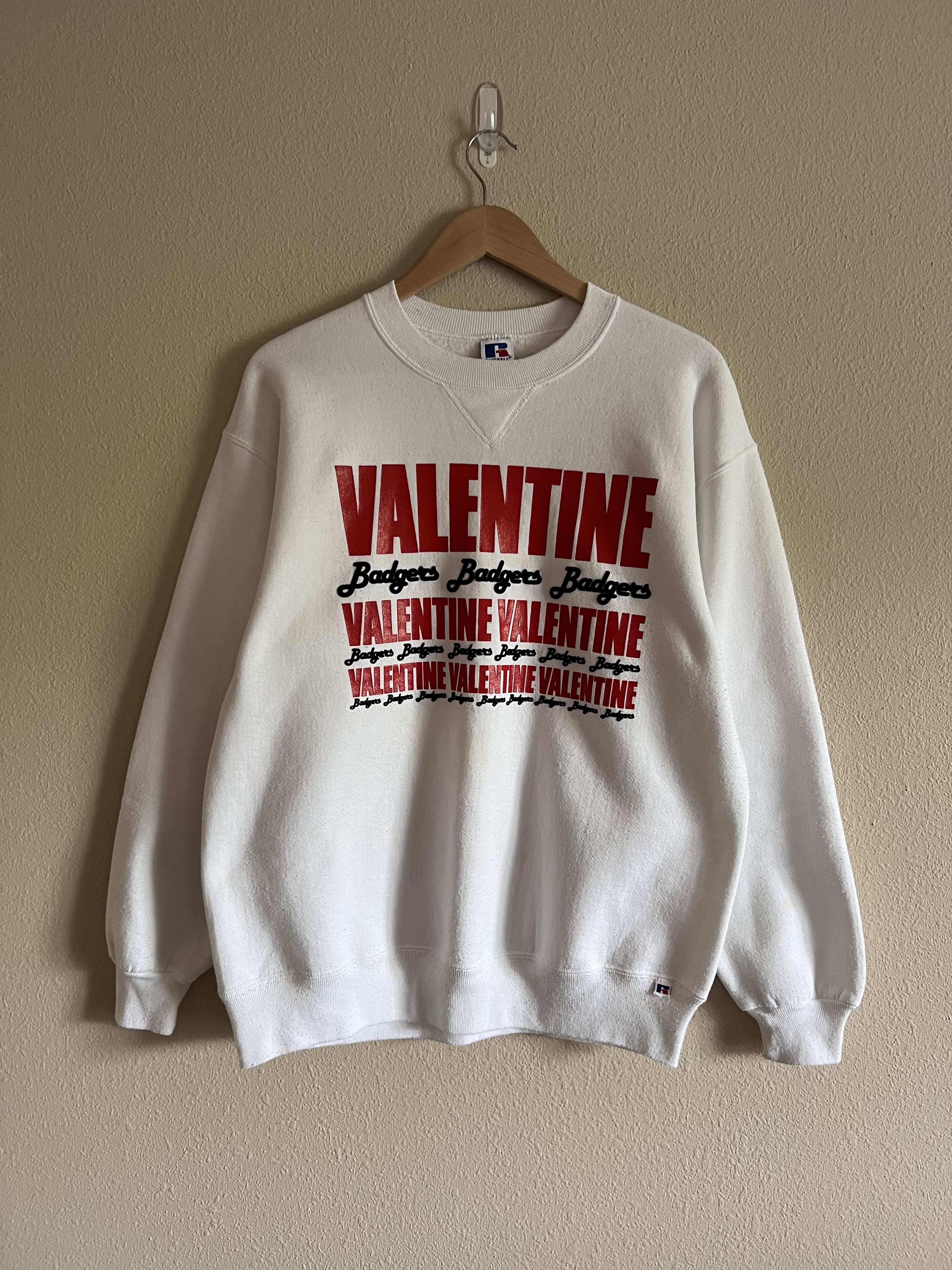 Russell Athletic Vintage 80s Russell Athletic Crewneck Valentine Badgers Size US XL / EU 56 / 4 - 1 Thumbnail
